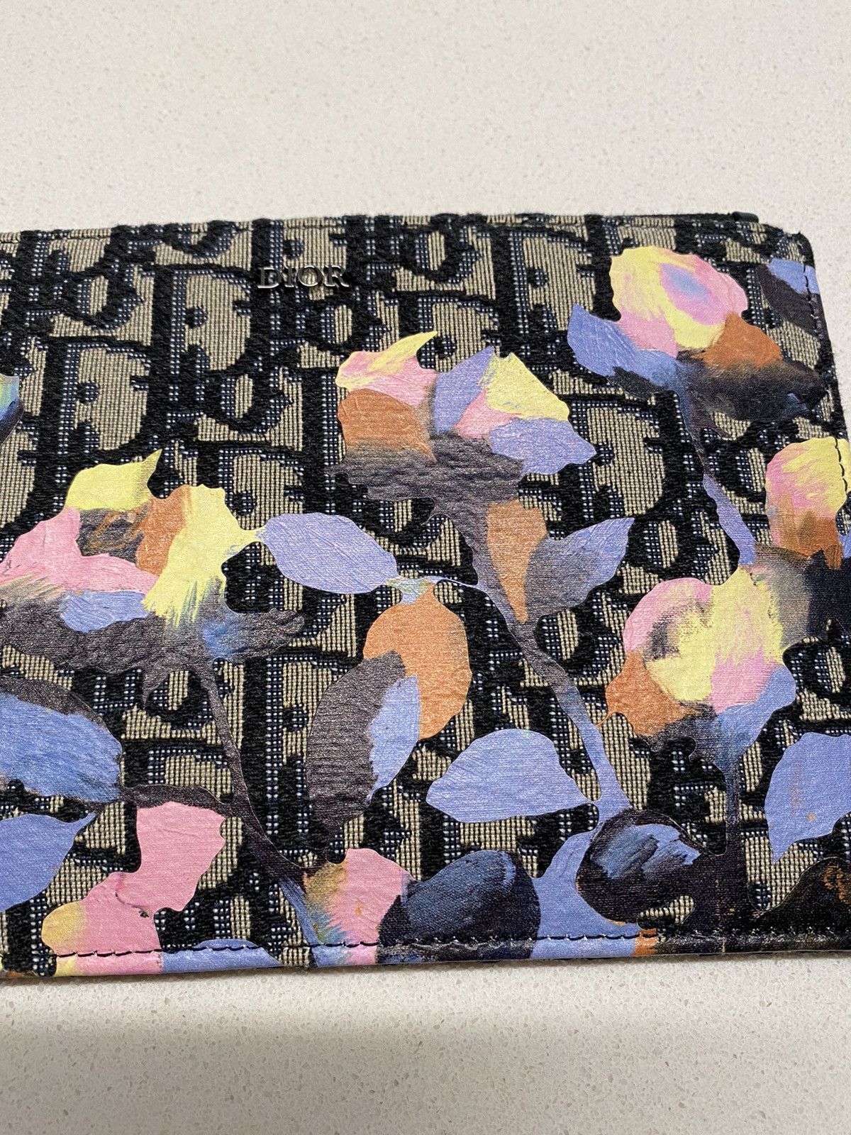 Dior Dior x Alex Foxton flower monogram zip clutch Size ONE SIZE - 3 Thumbnail