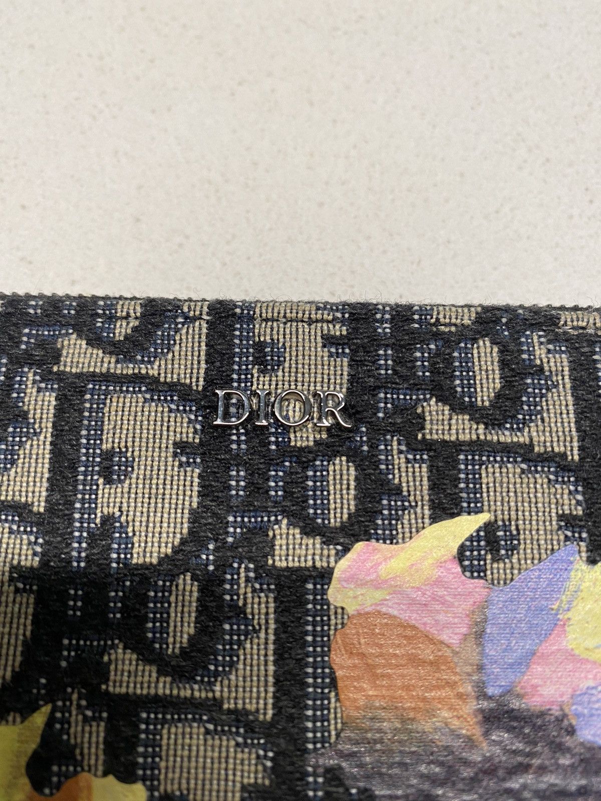 Dior Dior x Alex Foxton flower monogram zip clutch Size ONE SIZE - 4 Thumbnail