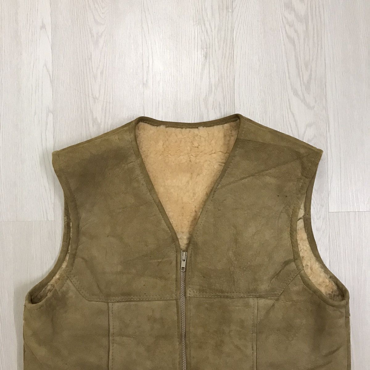 Genuine Leather × Vintage 💥RARE💥 Vintage Sheep Leather Vest Size US M / EU 48-50 / 2 - 4 Thumbnail