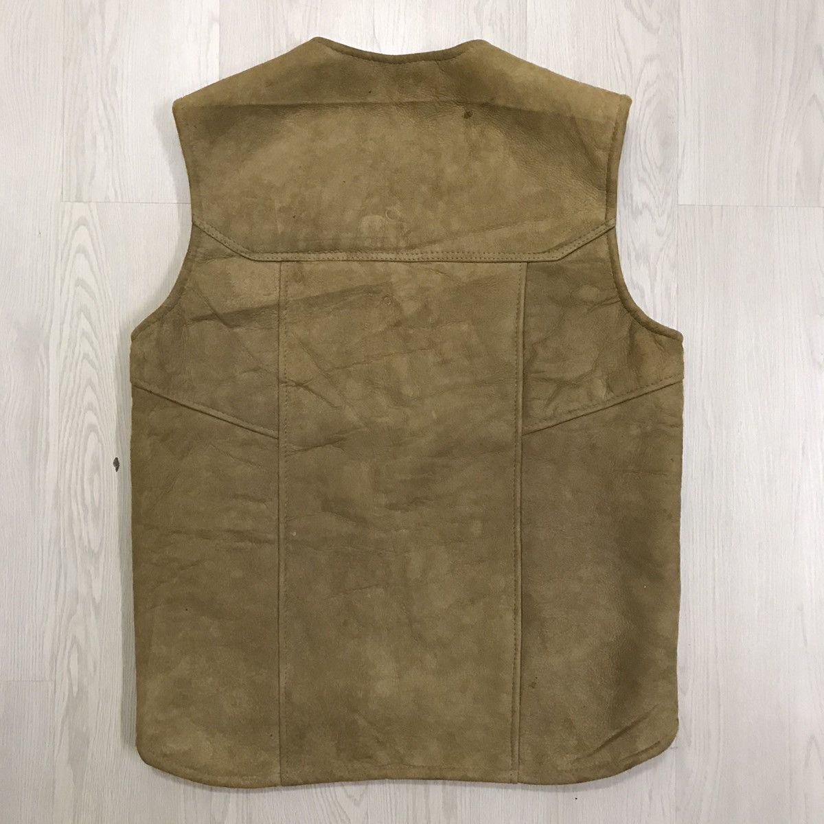 Genuine Leather × Vintage 💥RARE💥 Vintage Sheep Leather Vest Size US M / EU 48-50 / 2 - 6 Thumbnail