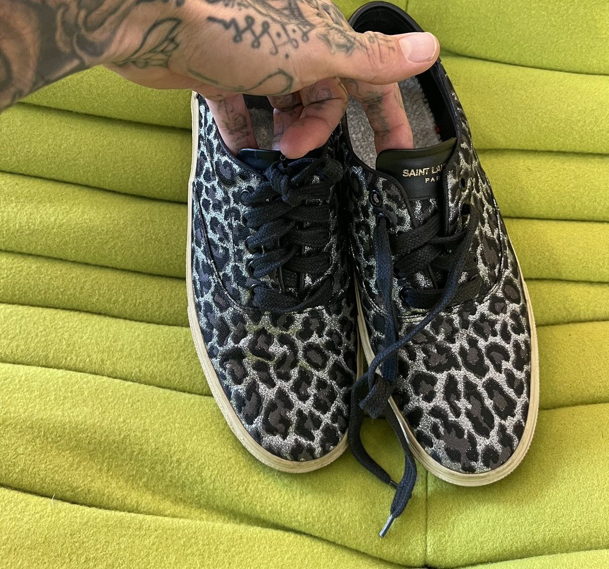 SLP FW13 Glitter BabyCat Leopard Slides Slips Sneakers us9