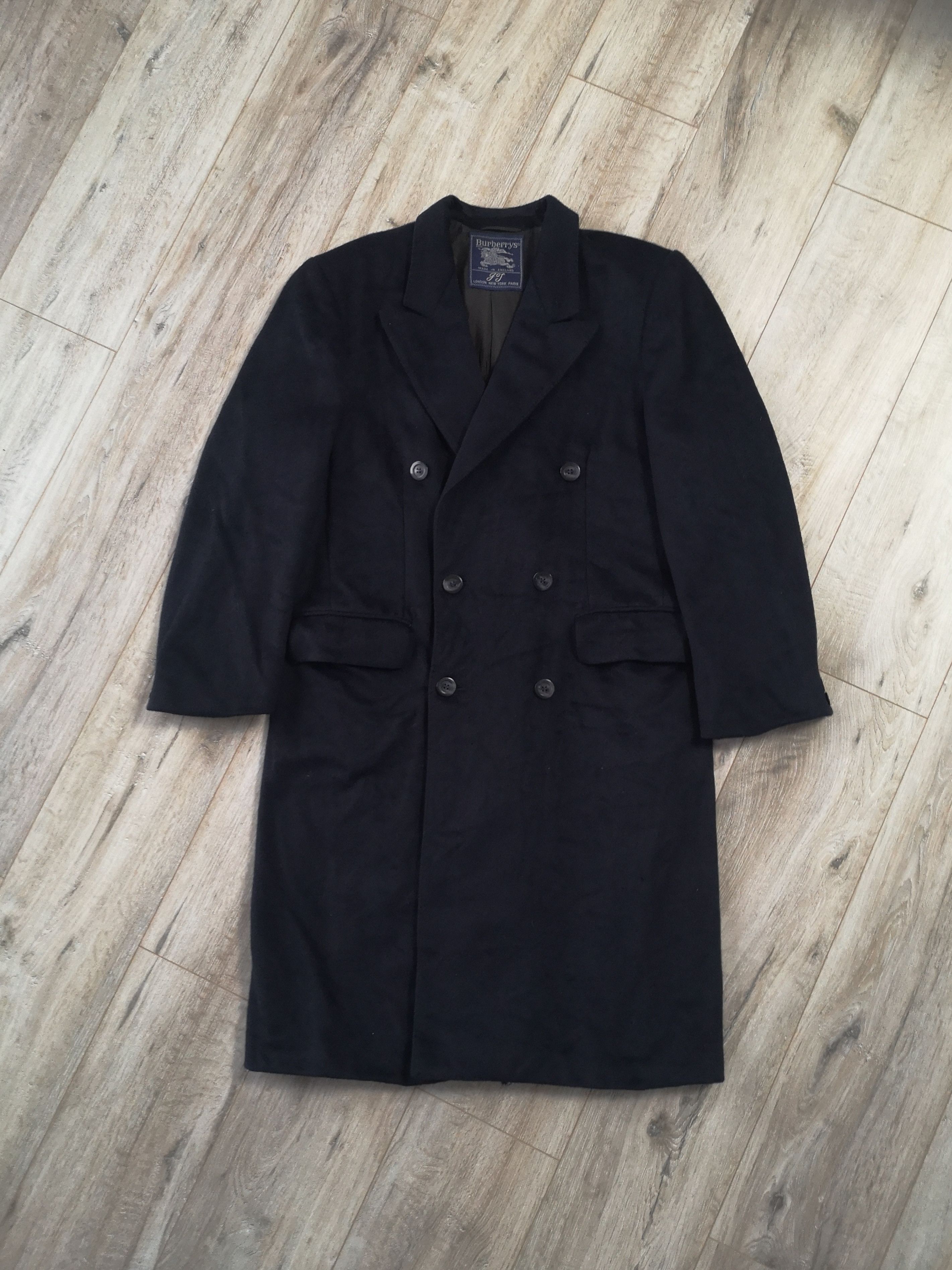 image of Burberry’S Prorsum Wool/cashmere Long Coat Jacket in Dark Blue, Men's (Size Medium)