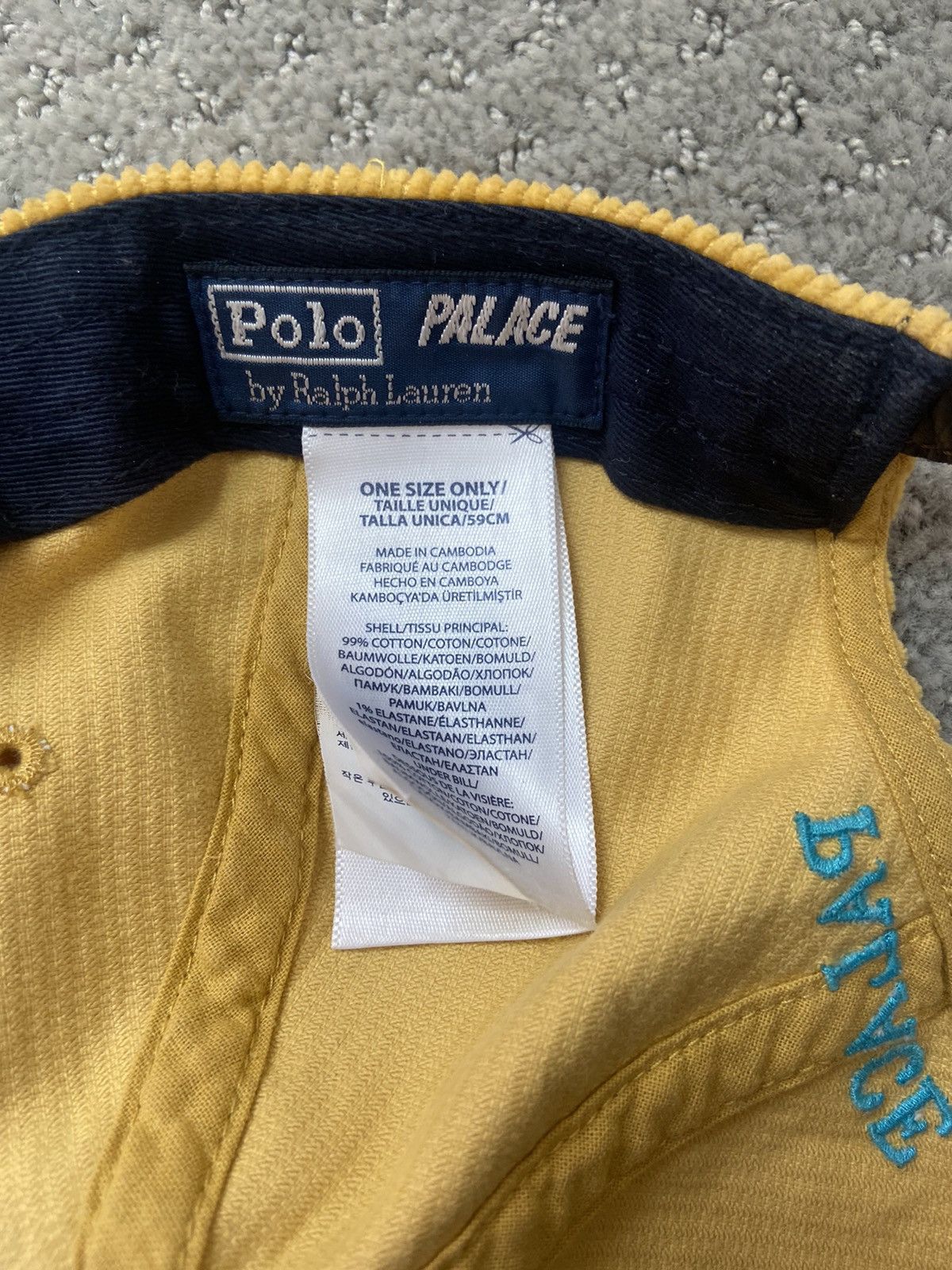 Palace Palace Polo Ralph Lauren Corduroy Classic Polo Yellow Cap Size ONE SIZE - 6 Thumbnail