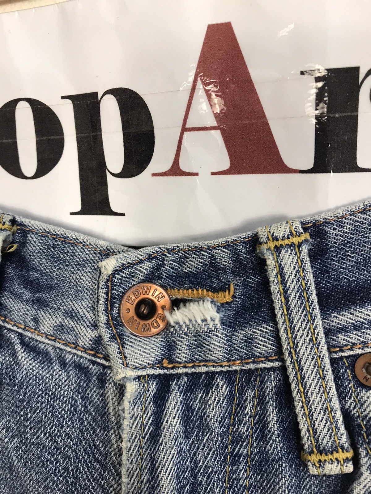 Edwin Vintage Edwin 505X Selvedge Distressed Jeans Size US 29 - 9 Thumbnail