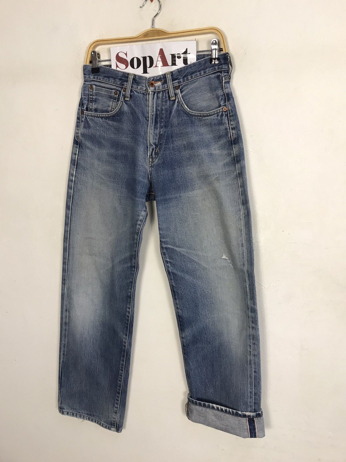 Edwin Vintage Edwin 505X Selvedge Distressed Jeans Size US 29 - 4 Thumbnail