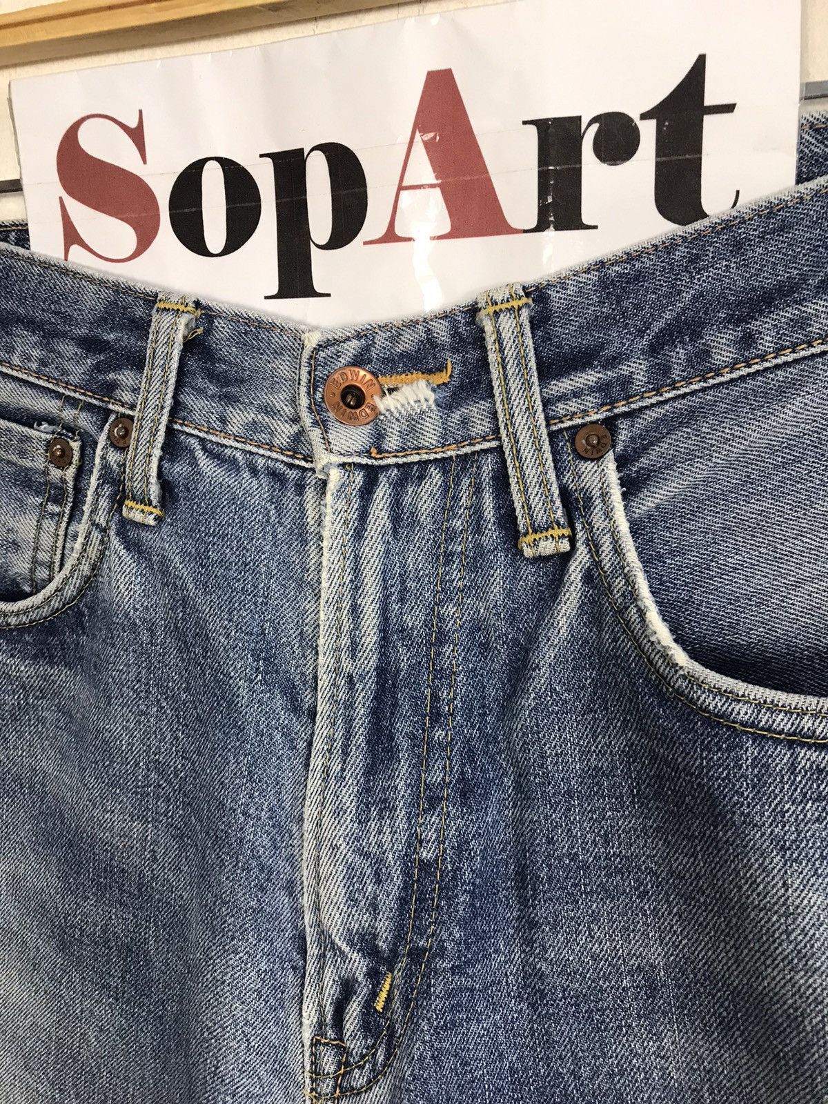 Edwin Vintage Edwin 505X Selvedge Distressed Jeans Size US 29 - 8 Thumbnail