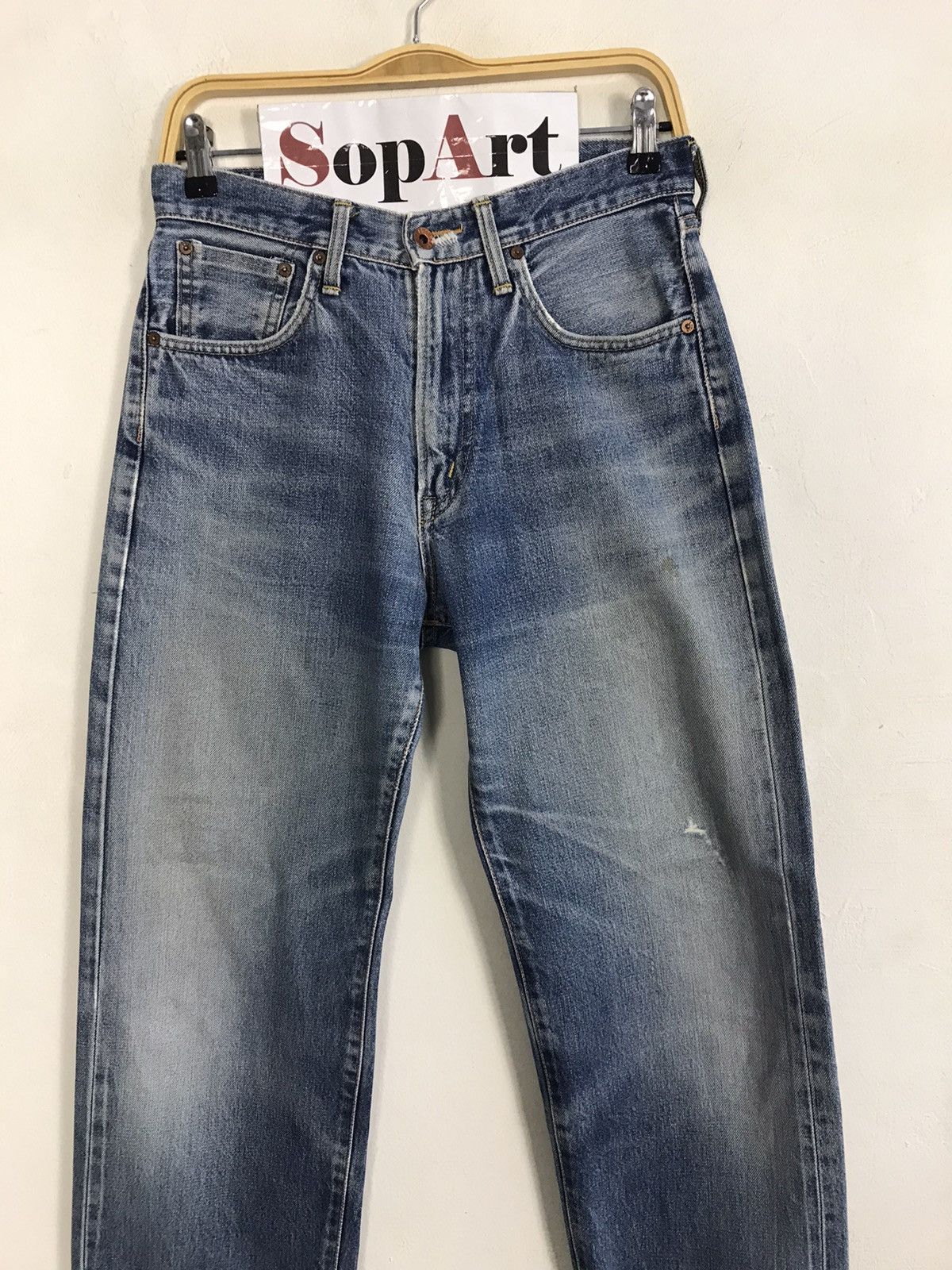 Edwin Vintage Edwin 505X Selvedge Distressed Jeans Size US 29 - 3 Thumbnail