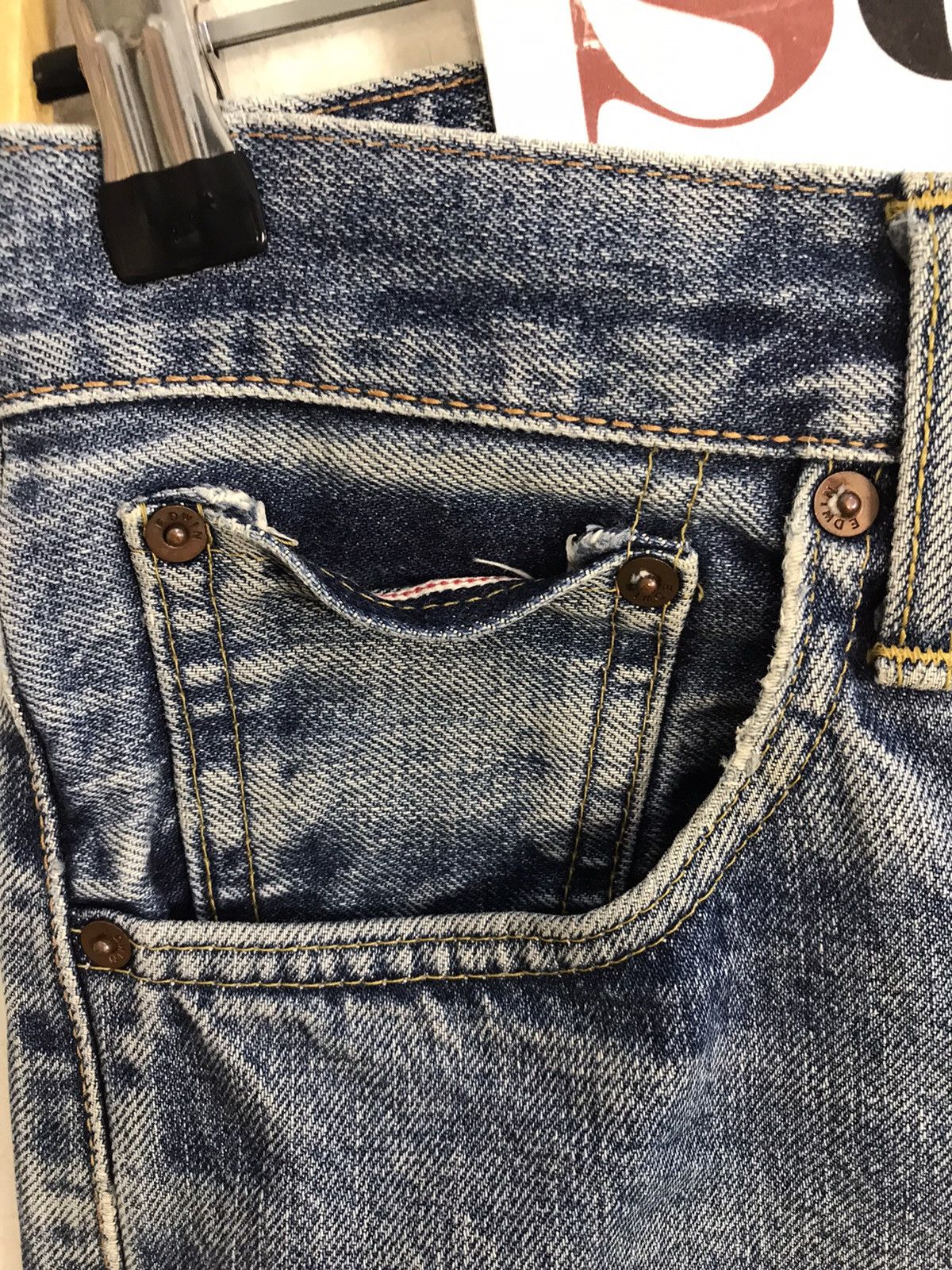 Edwin Vintage Edwin 505X Selvedge Distressed Jeans Size US 29 - 10 Thumbnail
