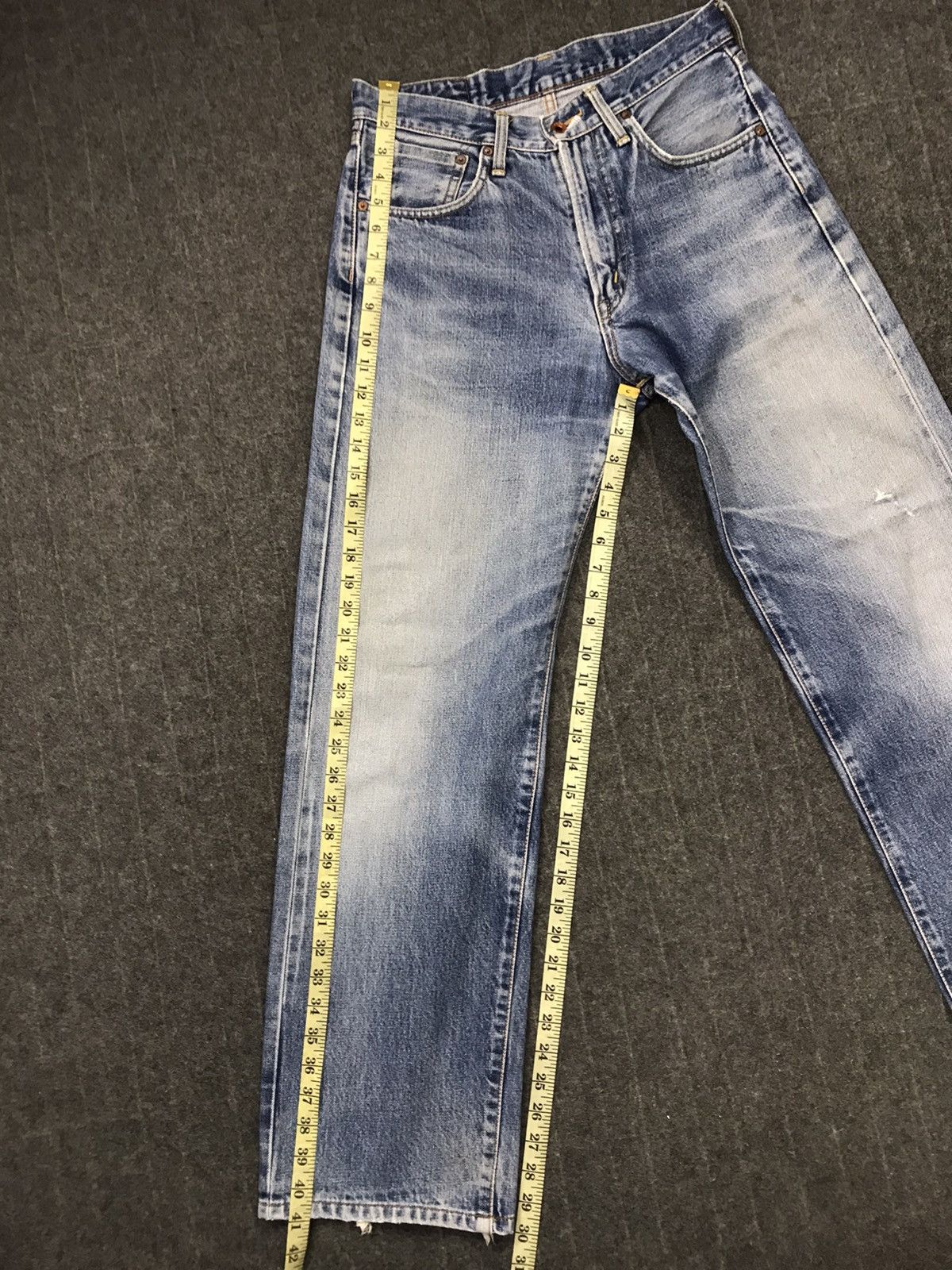 Edwin Vintage Edwin 505X Selvedge Distressed Jeans Size US 29 - 21 Thumbnail