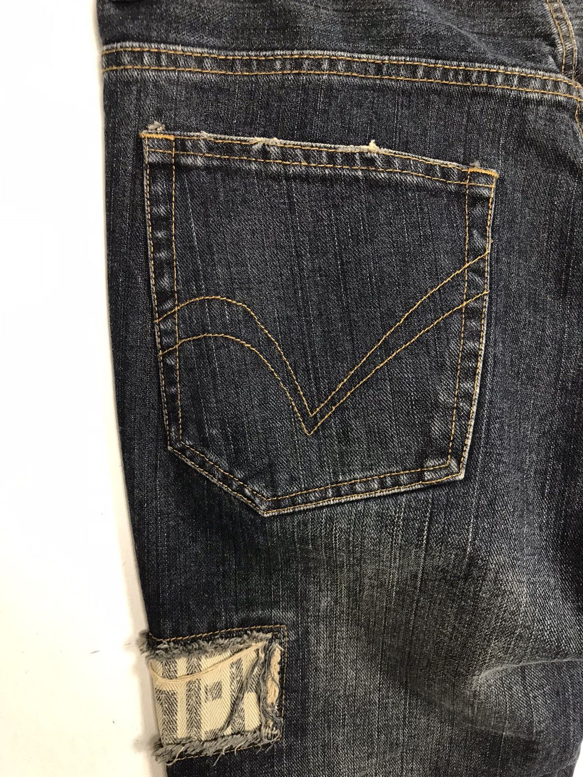 Japanese Brand × Vintage Vintage Homme Distressed Patcwork Design Jeans Size US 31 - 12 Thumbnail