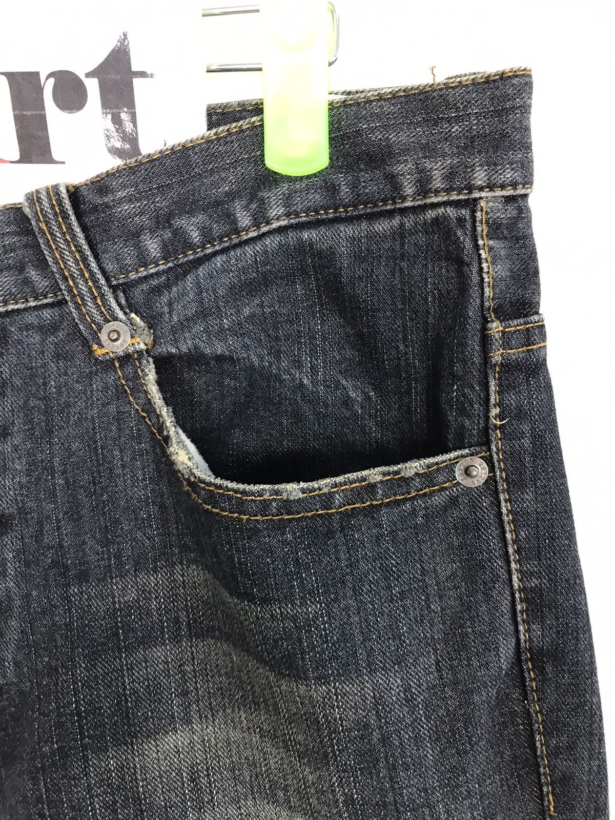 Japanese Brand × Vintage Vintage Homme Distressed Patcwork Design Jeans Size US 31 - 5 Thumbnail