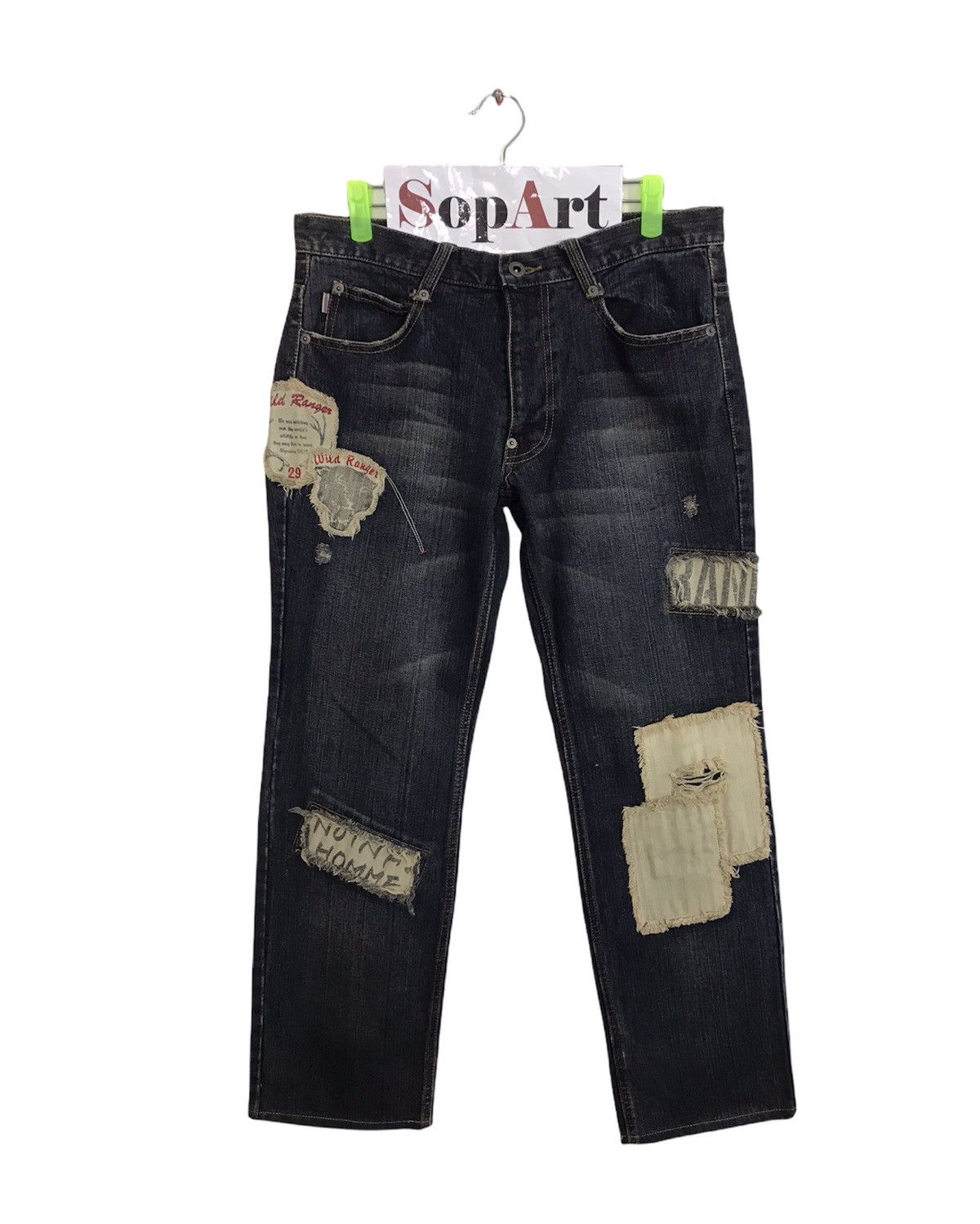 Japanese Brand × Vintage Vintage Homme Distressed Patcwork Design Jeans Size US 31 - 1 Thumbnail