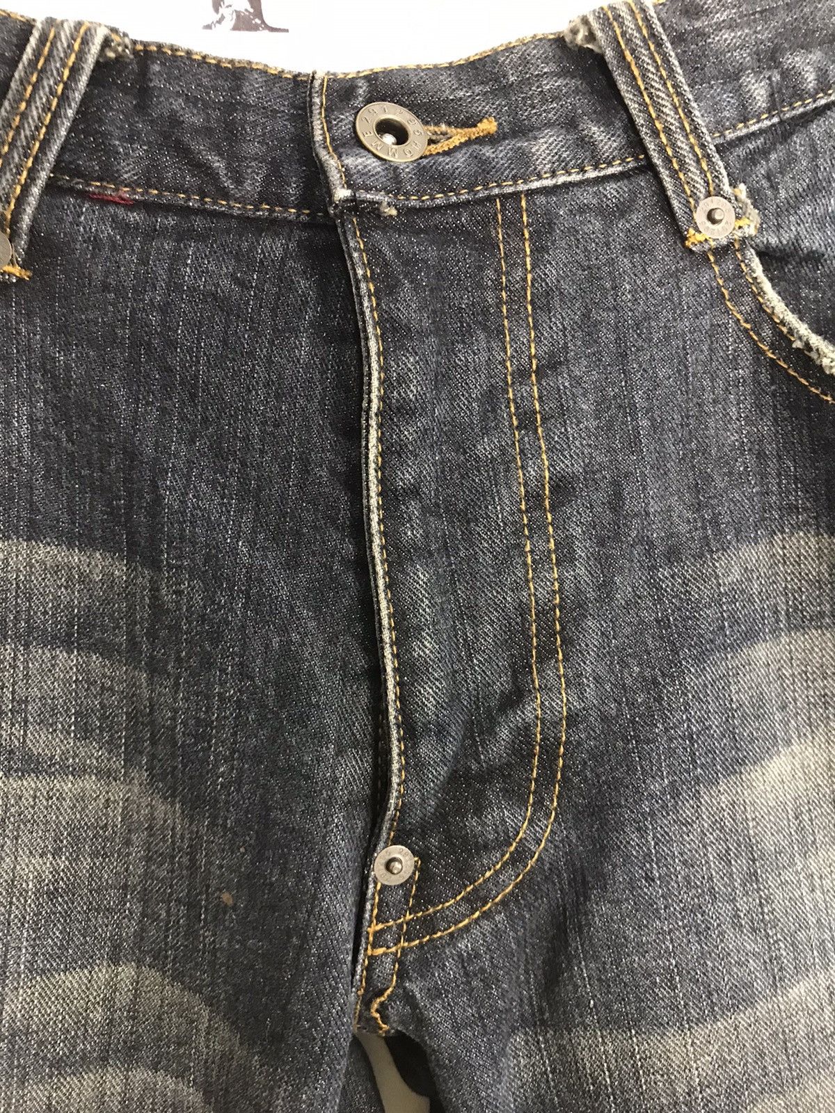 Japanese Brand × Vintage Vintage Homme Distressed Patcwork Design Jeans Size US 31 - 6 Thumbnail