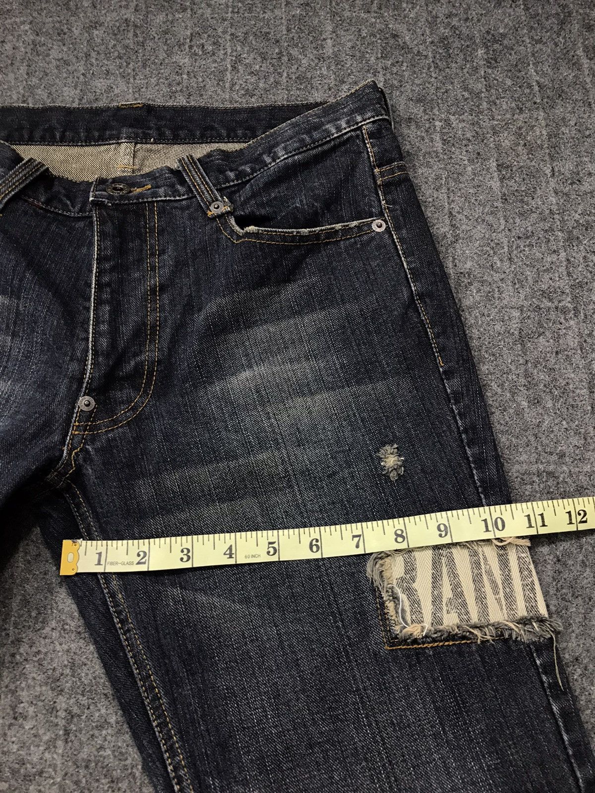 Japanese Brand × Vintage Vintage Homme Distressed Patcwork Design Jeans Size US 31 - 19 Thumbnail