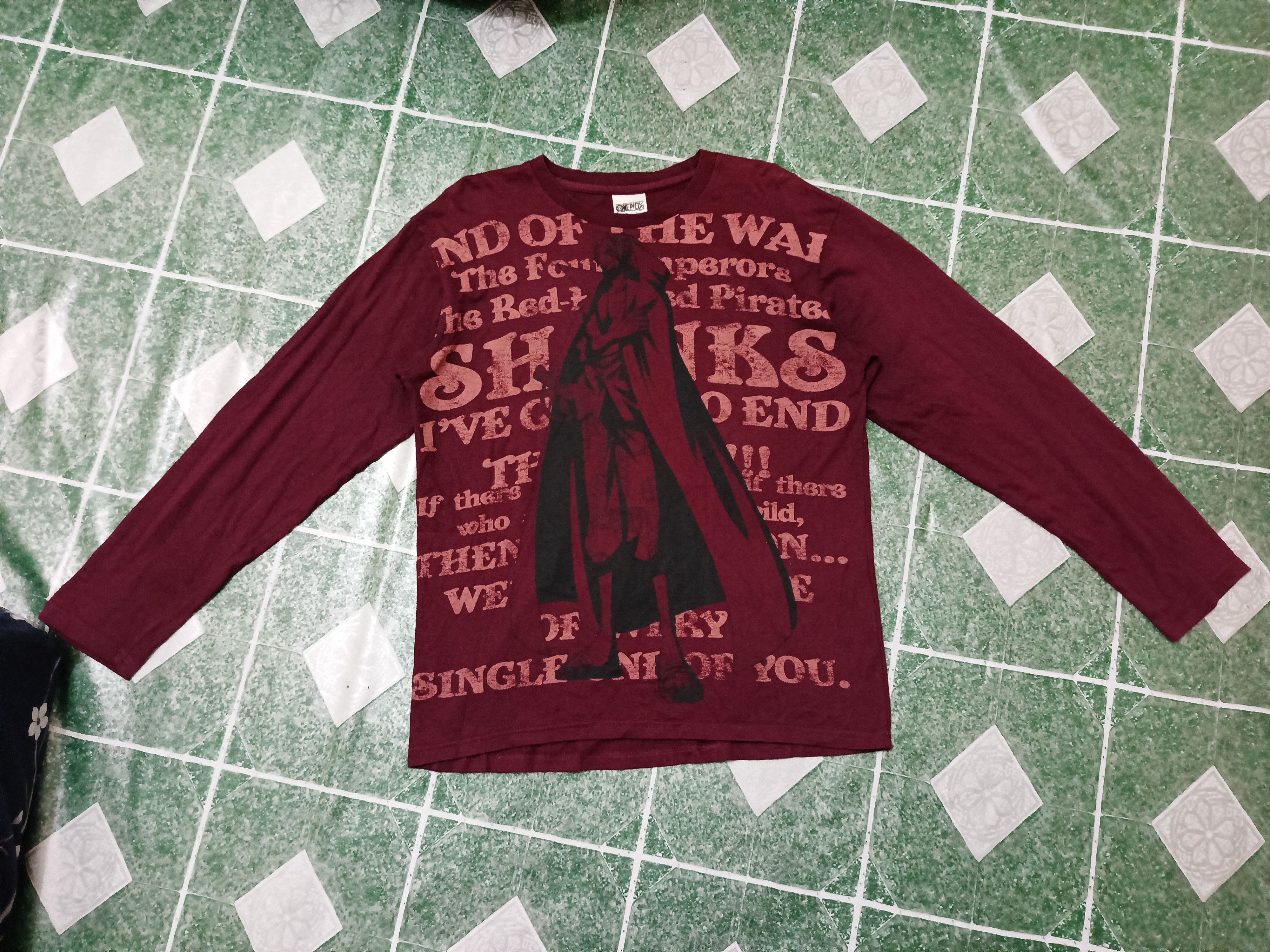 Cartoon Network × Japanese Brand × One Piece Japanese Anime One Piece Shanks Character Long Sleeve Size US M / EU 48-50 / 2 - 1 Thumbnail