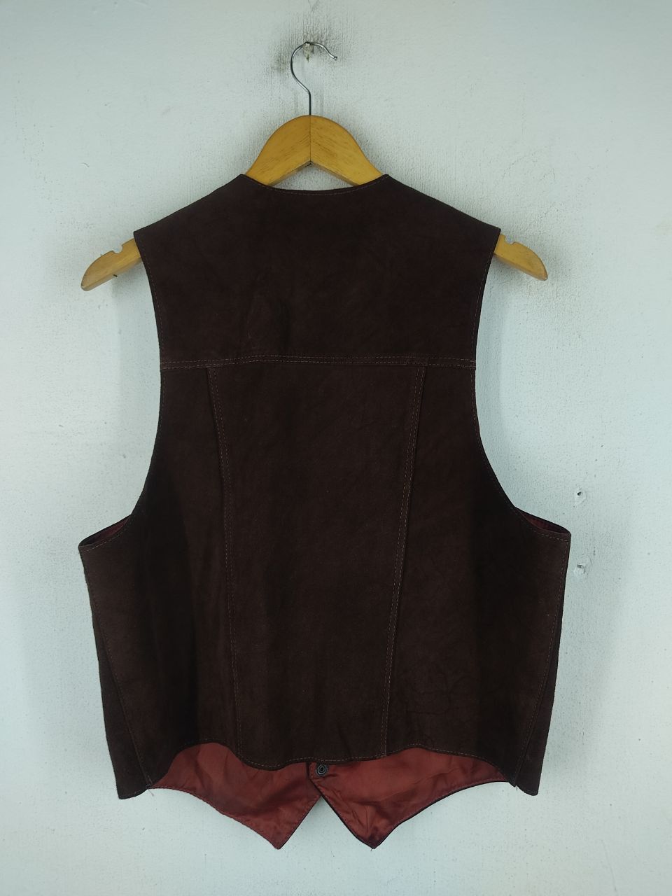 Genuine Leather × Vintage Vintage Natives Motives Bull Genuine Leather Vest Size US XL / EU 56 / 4 - 5 Thumbnail