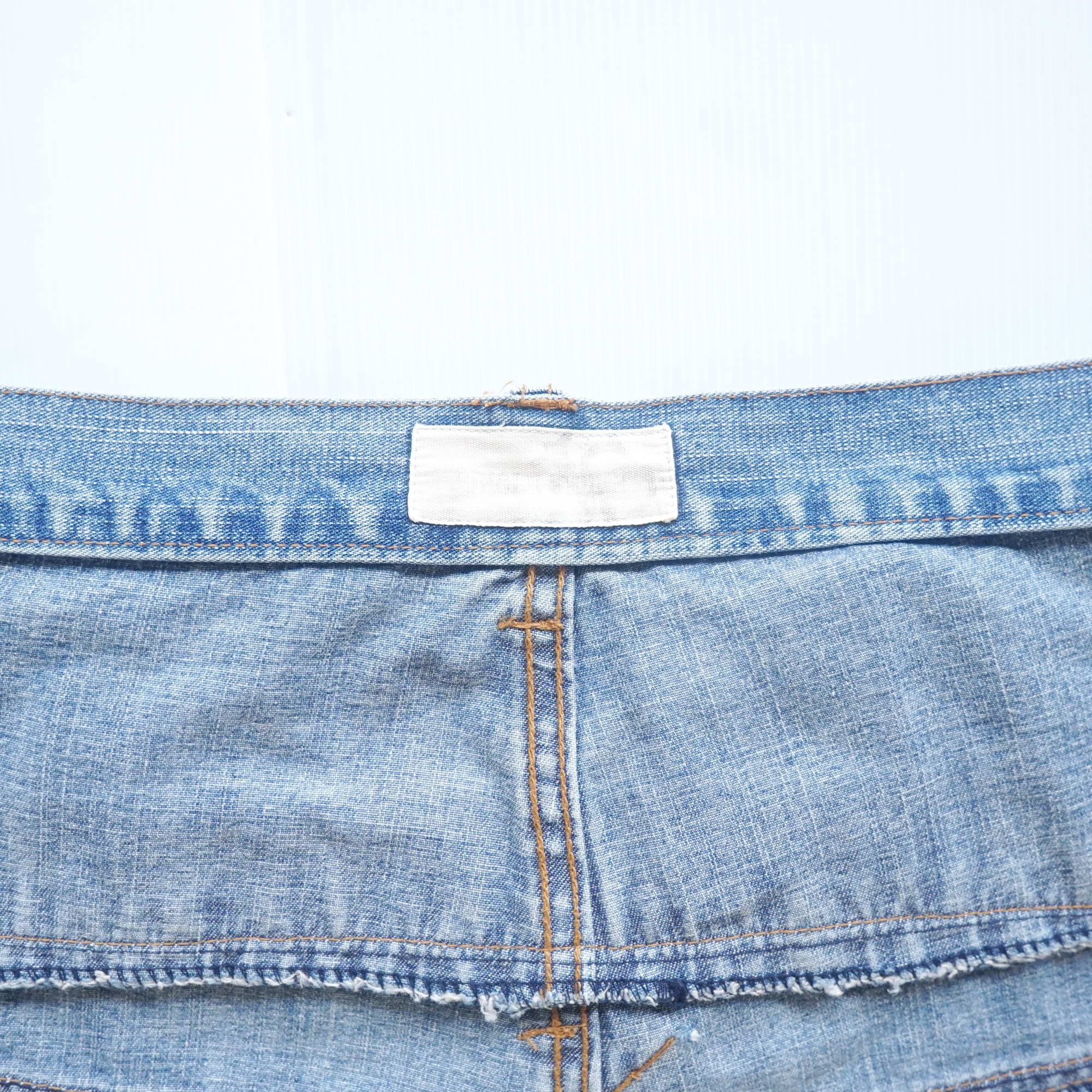 Japanese Brand Double Waist Boho Tribal Ripped Jeans Size US 31 - 12 Thumbnail