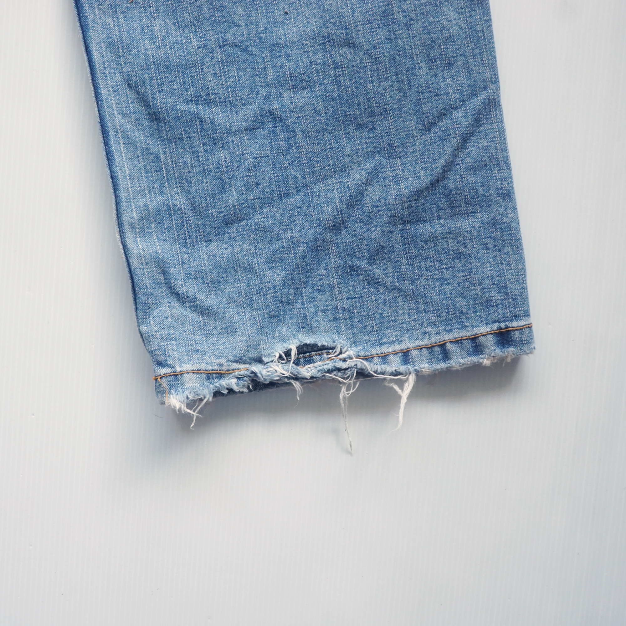 Japanese Brand Double Waist Boho Tribal Ripped Jeans Size US 31 - 19 Thumbnail