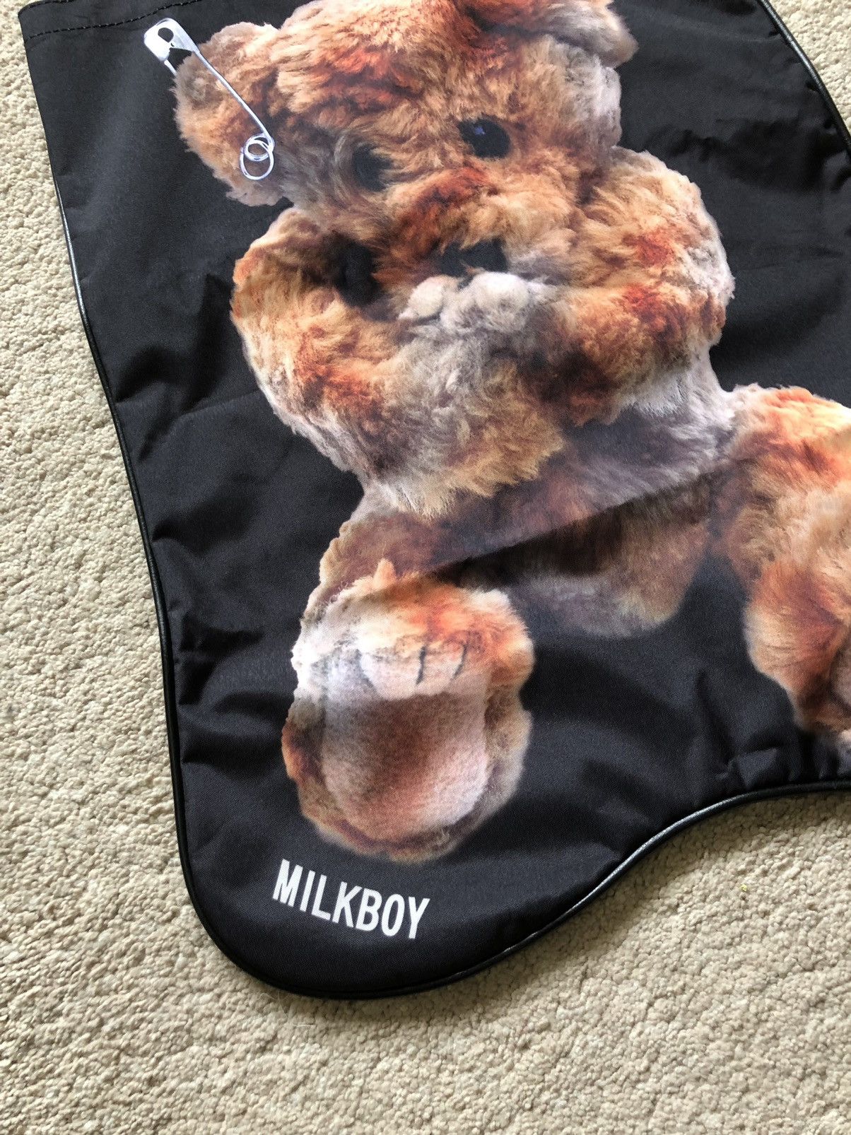 Japanese Brand 2000s Milk Boy Never Say Never Bear Tote Bag Size ONE SIZE - 2 Thumbnail