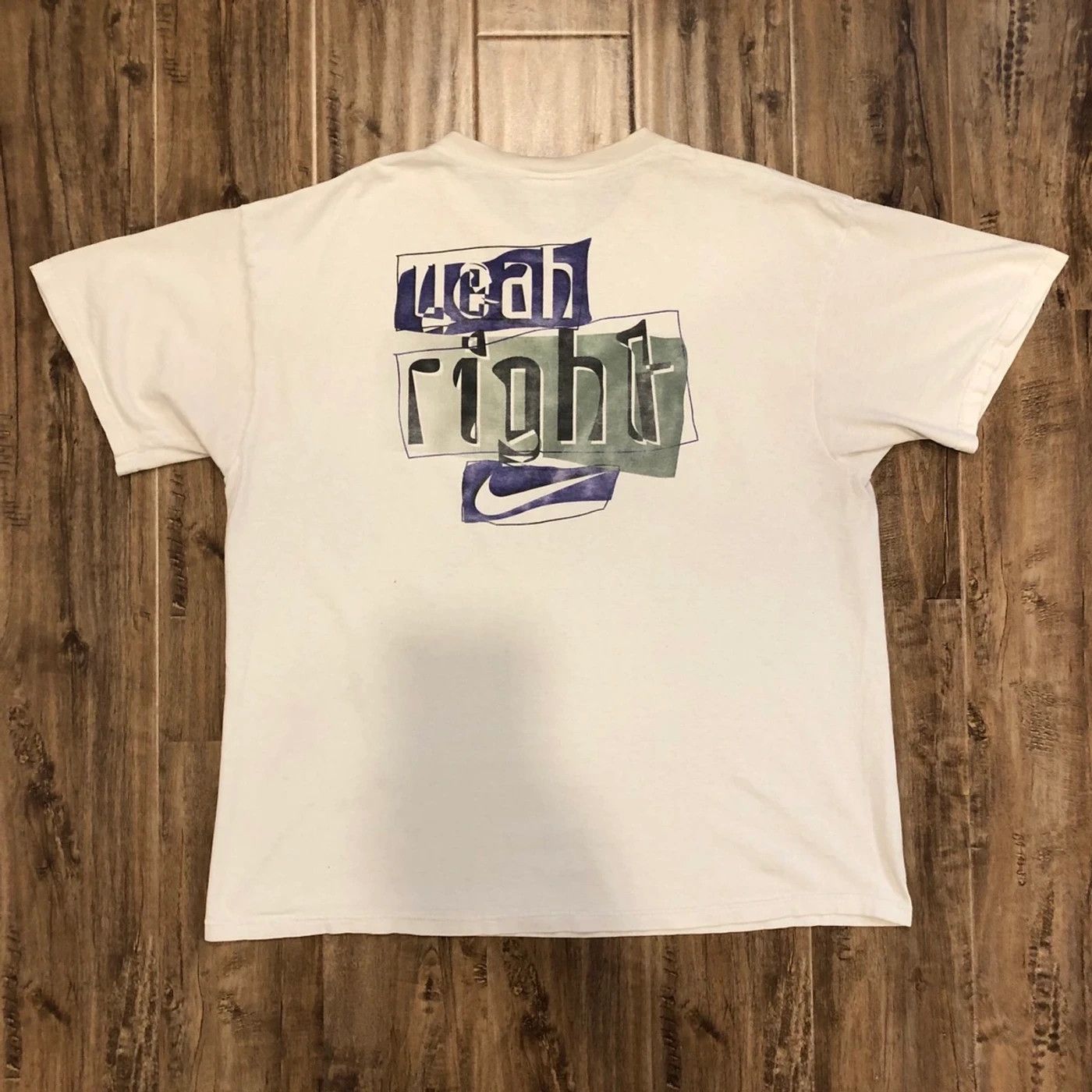 Nike Vintage 90s Nike Swoosh Spell Out Womens Rights Justice Tee Size L / US 10 / IT 46 - 4 Thumbnail