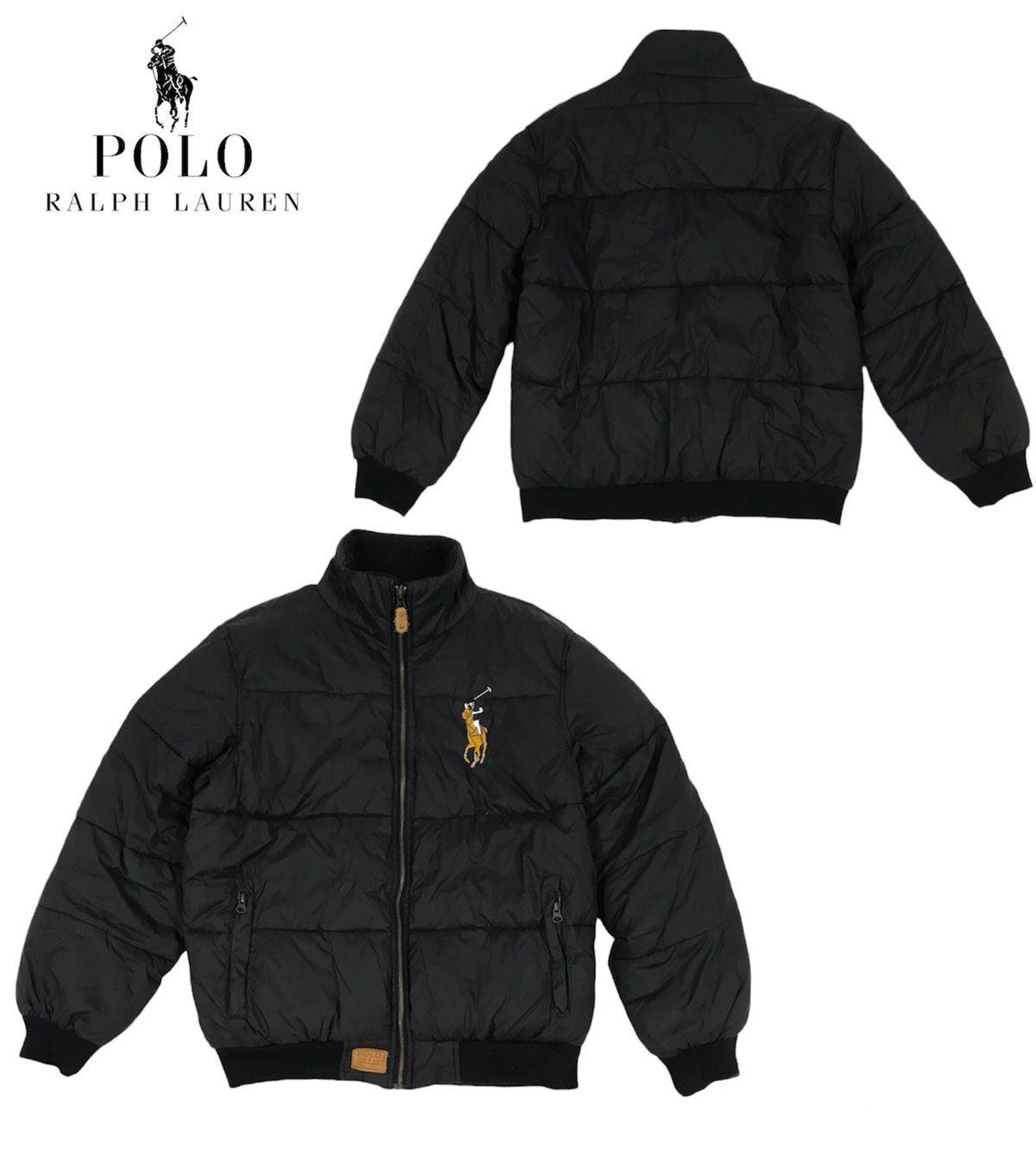 Pre-owned Polo Ralph Lauren X Ralph Lauren Vintage Polo Ralph Laurent Puffer Jacket In Black