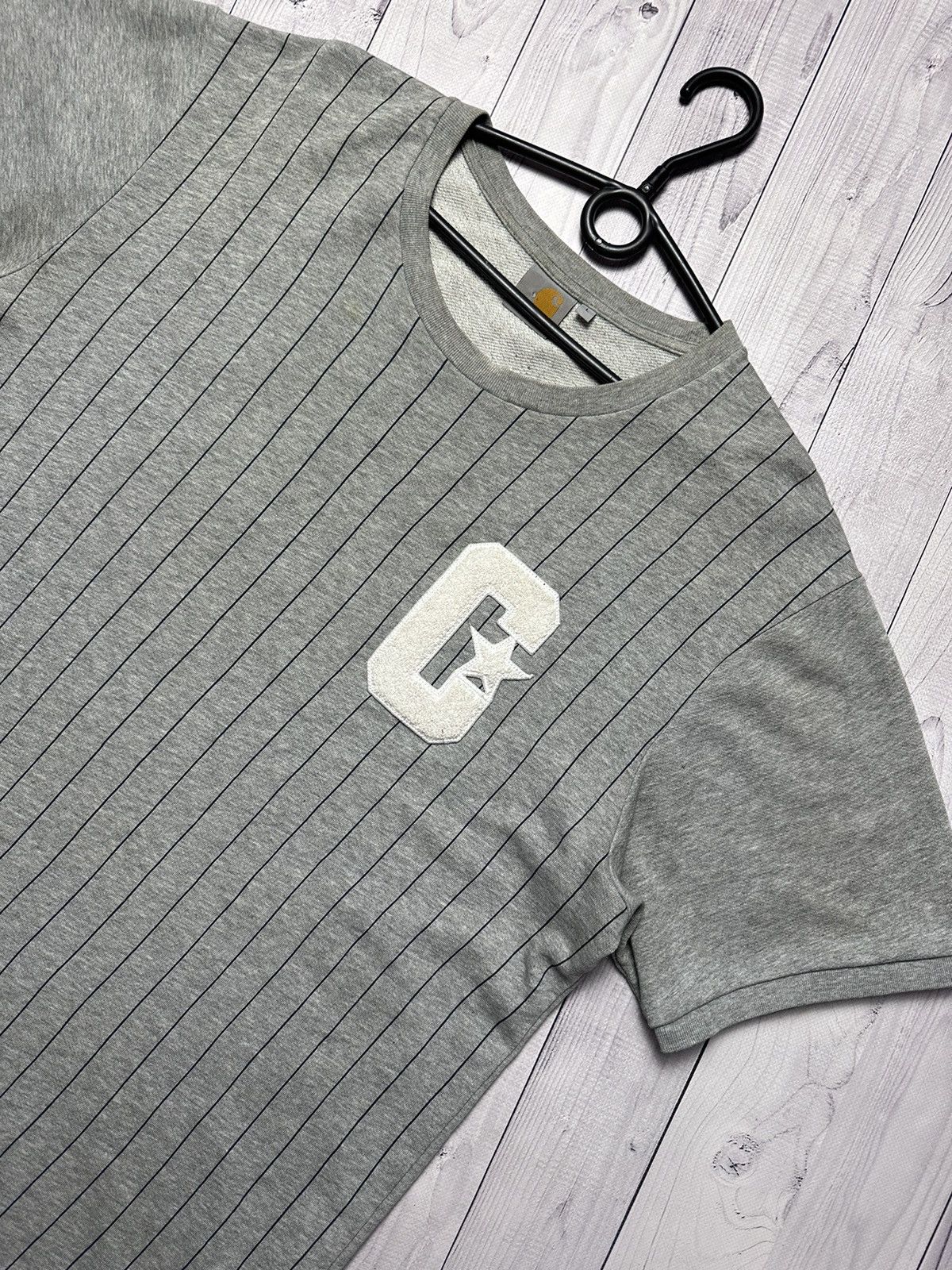 Carhartt × Vintage Vintage Carhartt Wip big logo striped tee rare size L Size US L / EU 52-54 / 3 - 2 Thumbnail