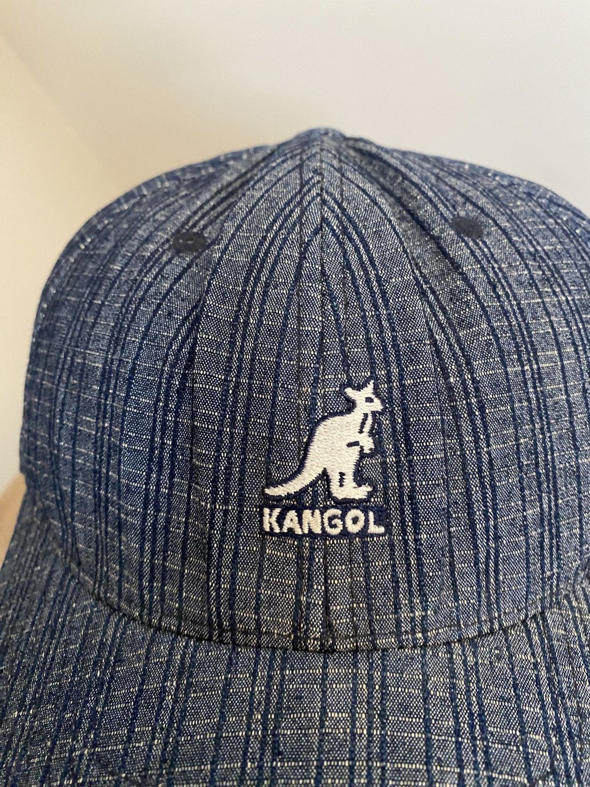 Kangol Vintage 90’s Kangol Denim Check Fitted Hat Cap 7 3/4 + Size ONE SIZE - 2 Thumbnail