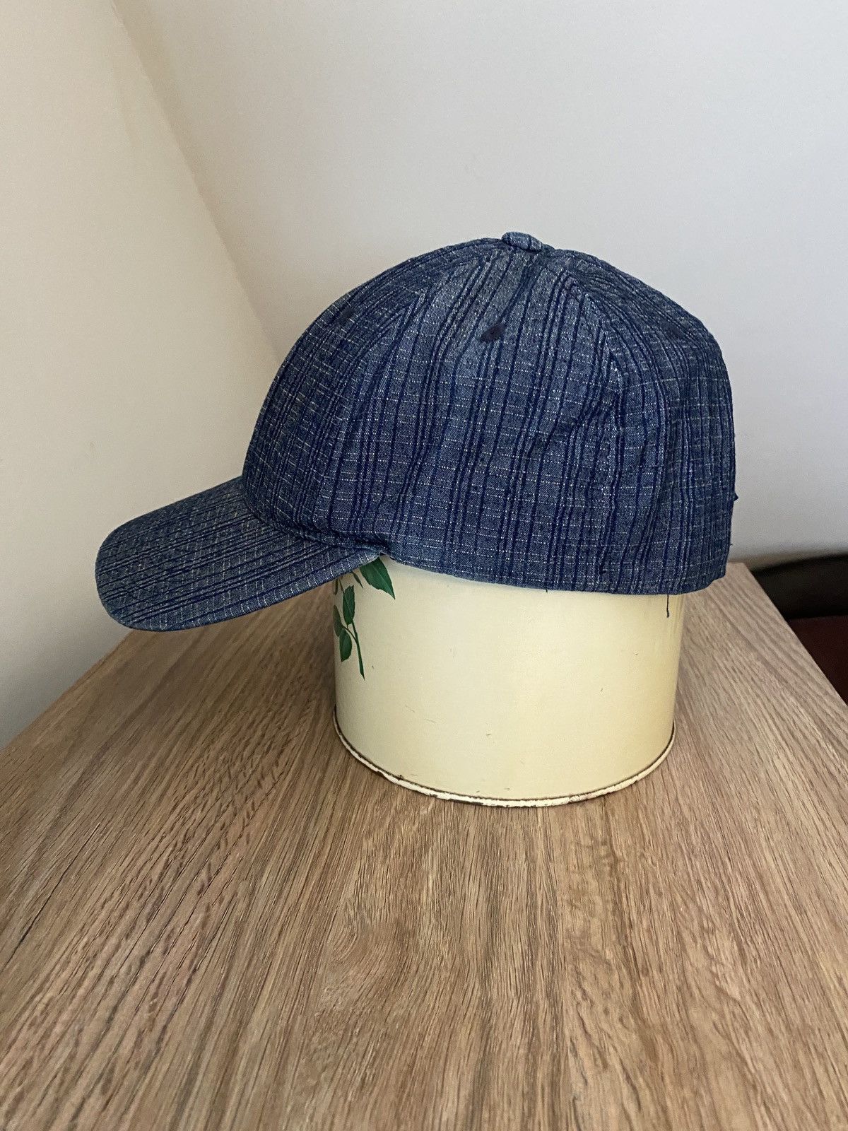 Kangol Vintage 90’s Kangol Denim Check Fitted Hat Cap 7 3/4 + Size ONE SIZE - 5 Thumbnail