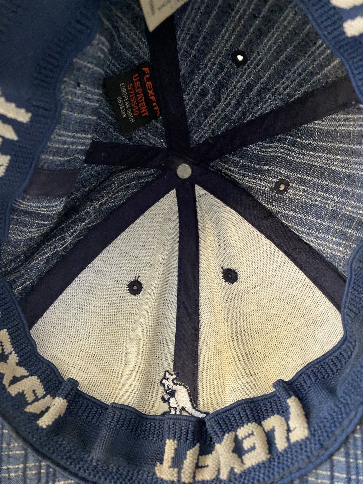 Kangol Vintage 90’s Kangol Denim Check Fitted Hat Cap 7 3/4 + Size ONE SIZE - 10 Thumbnail