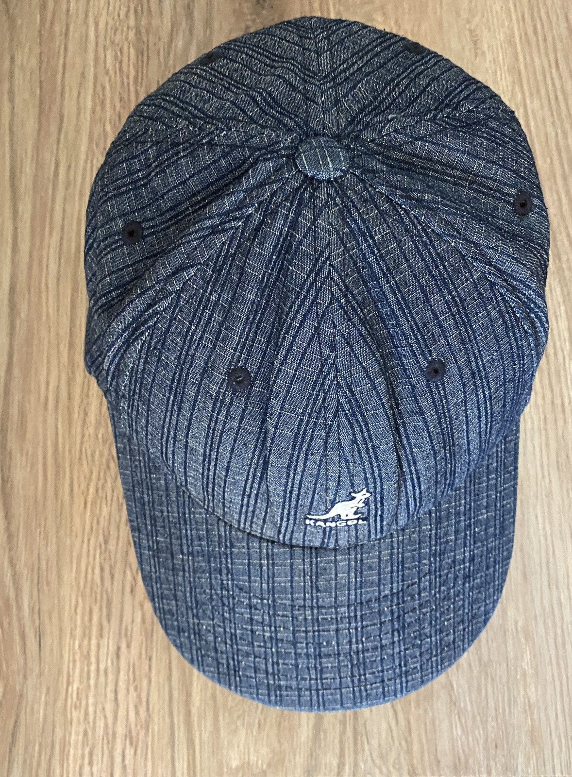 Kangol Vintage 90’s Kangol Denim Check Fitted Hat Cap 7 3/4 + Size ONE SIZE - 4 Thumbnail