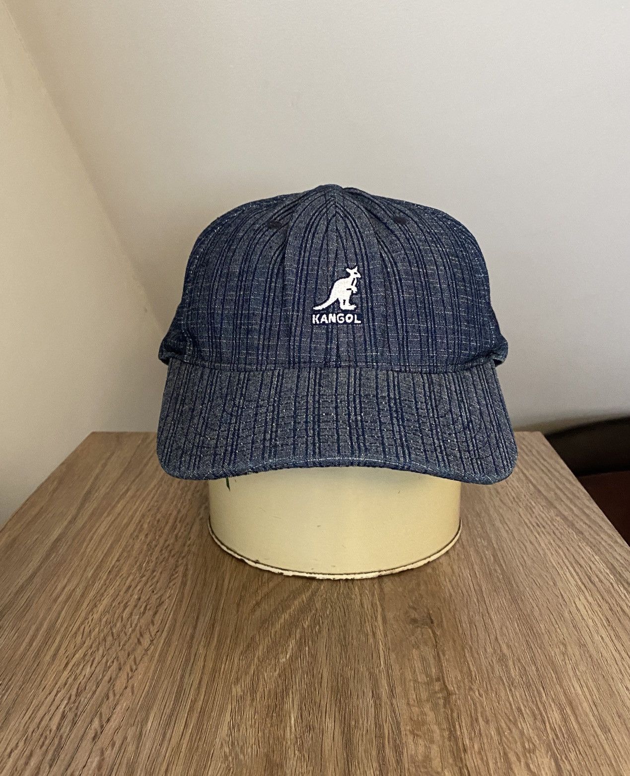 Kangol Vintage 90’s Kangol Denim Check Fitted Hat Cap 7 3/4 + Size ONE SIZE - 1 Thumbnail