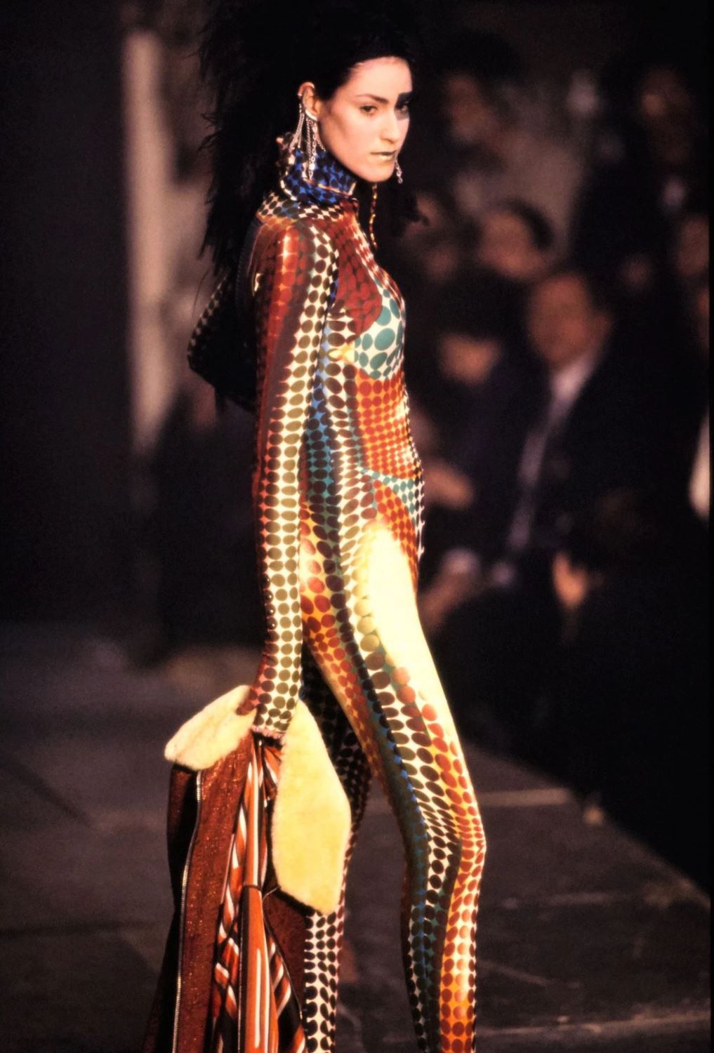 Jean Paul Gaultier Cyberdot 1995 Runway Couture Mesh Dress