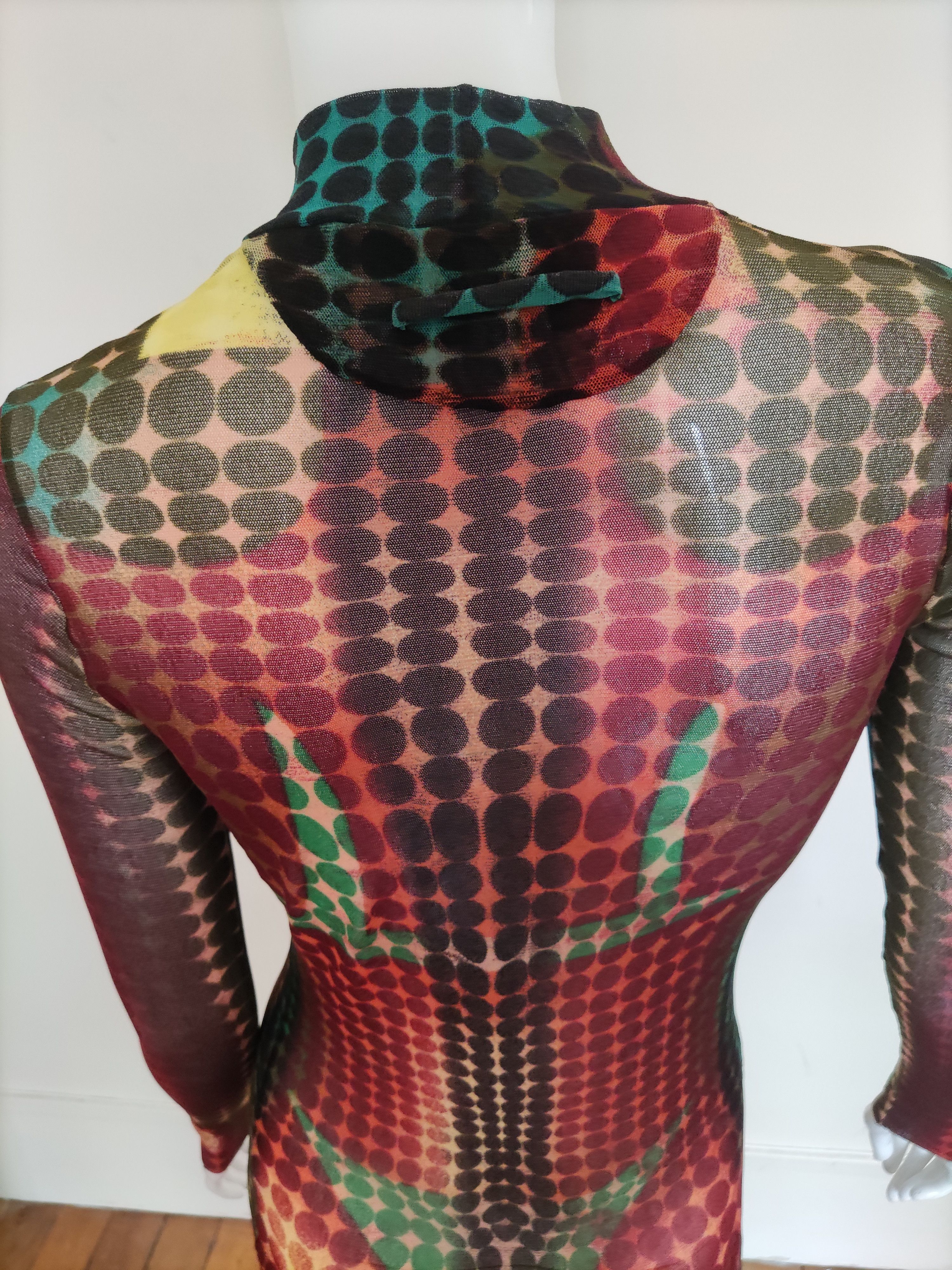 Jean Paul Gaultier Jean Paul Gaultier Cyberdot 1995 Runway Couture Mesh Dress Size M / US 6-8 / IT 42-44 - 15 Thumbnail