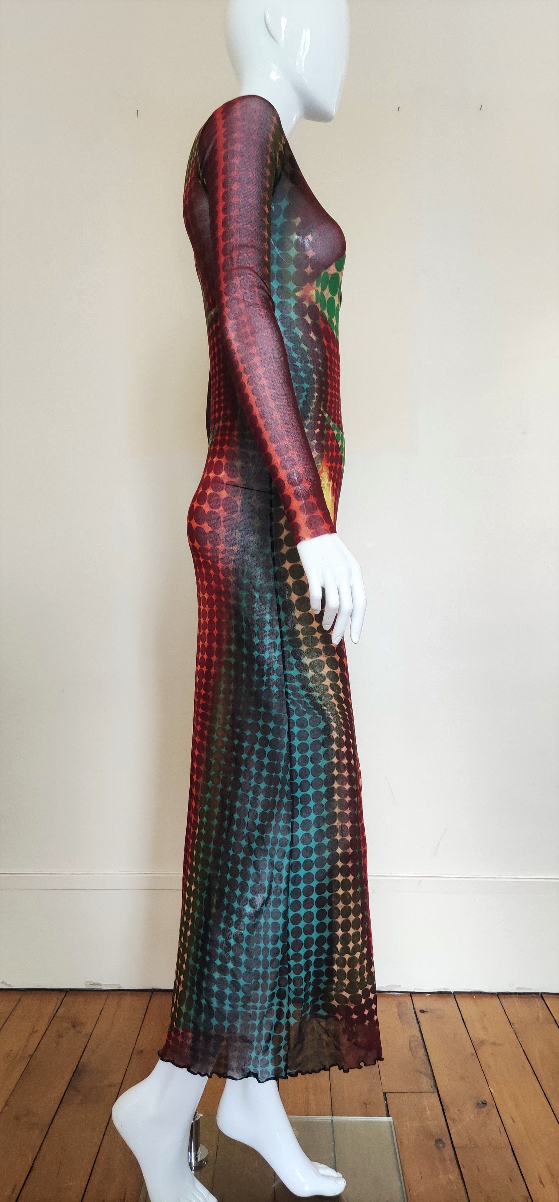 Jean Paul Gaultier Jean Paul Gaultier Cyberdot 1995 Runway Couture Mesh Dress Size M / US 6-8 / IT 42-44 - 5 Thumbnail