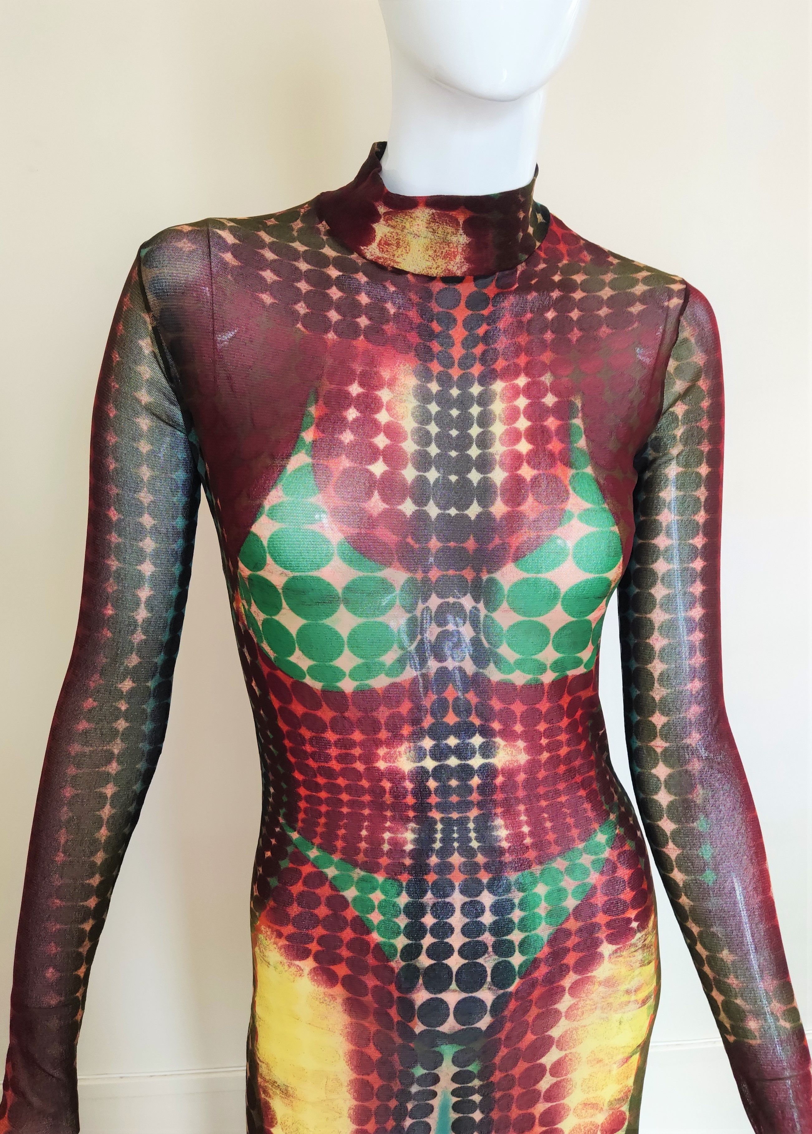 Jean Paul Gaultier Jean Paul Gaultier Cyberdot 1995 Runway Couture Mesh Dress Size M / US 6-8 / IT 42-44 - 7 Thumbnail