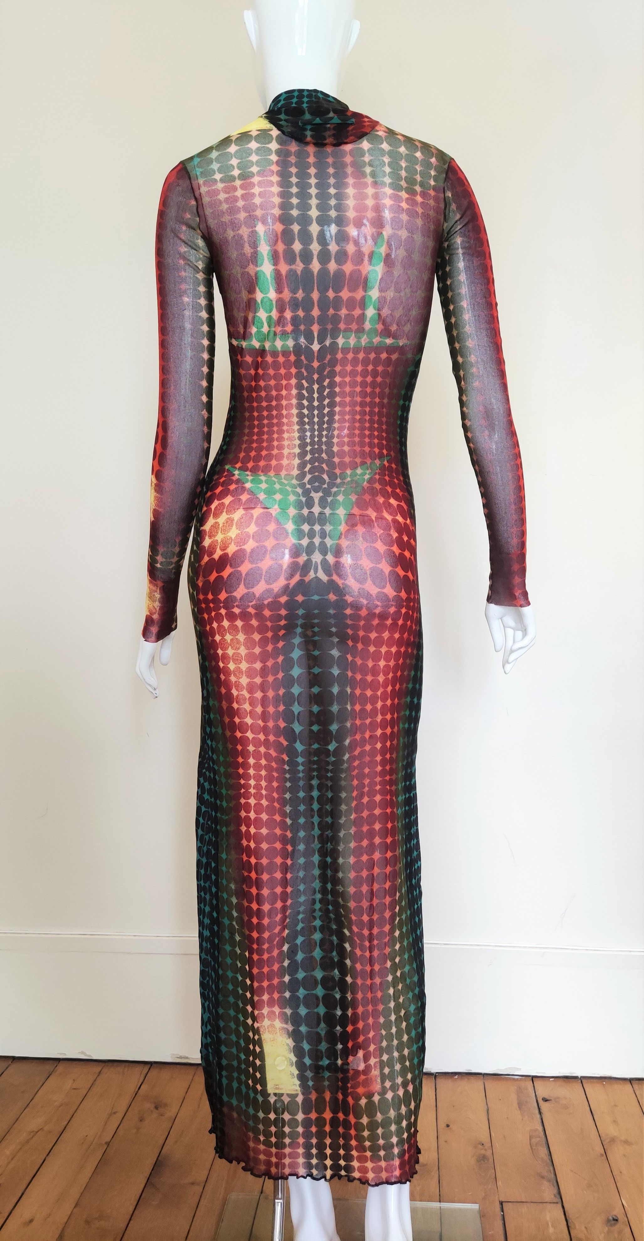 Jean Paul Gaultier Jean Paul Gaultier Cyberdot 1995 Runway Couture Mesh Dress Size M / US 6-8 / IT 42-44 - 6 Thumbnail