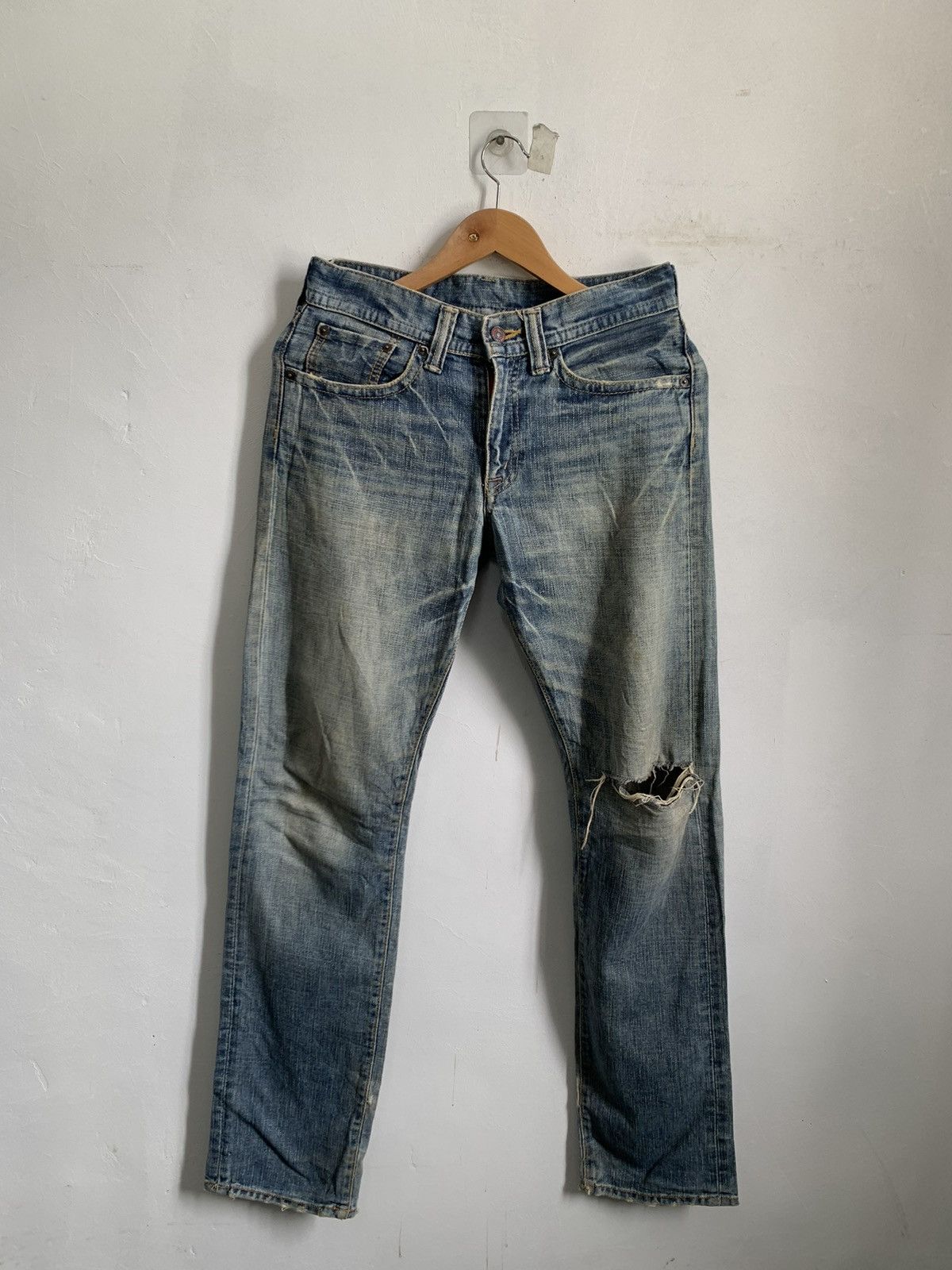 Japanese Brand GL Heart Distressed Denim Jeans Mix7 Size US 30 / EU 46 - 1 Thumbnail