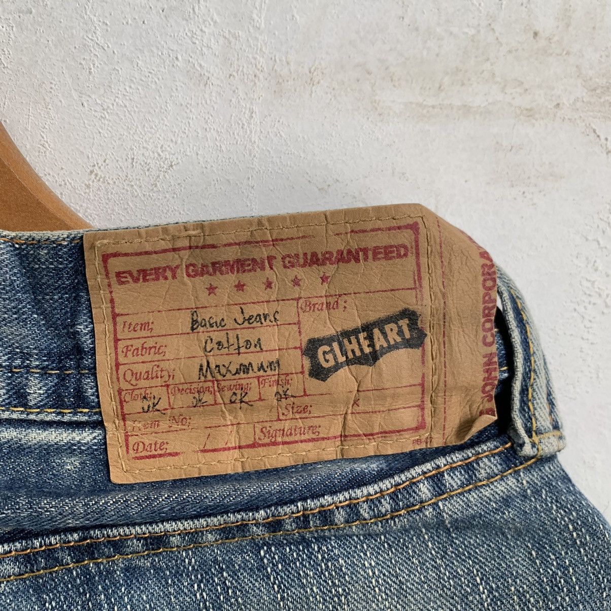 Japanese Brand GL Heart Distressed Denim Jeans Mix7 Size US 30 / EU 46 - 10 Thumbnail