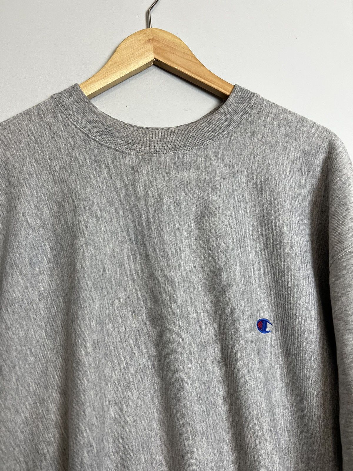 Champion 80s Vintage Rare Champion Grey Logo Blank Sweatshirt Crew Size US XL / EU 56 / 4 - 3 Thumbnail