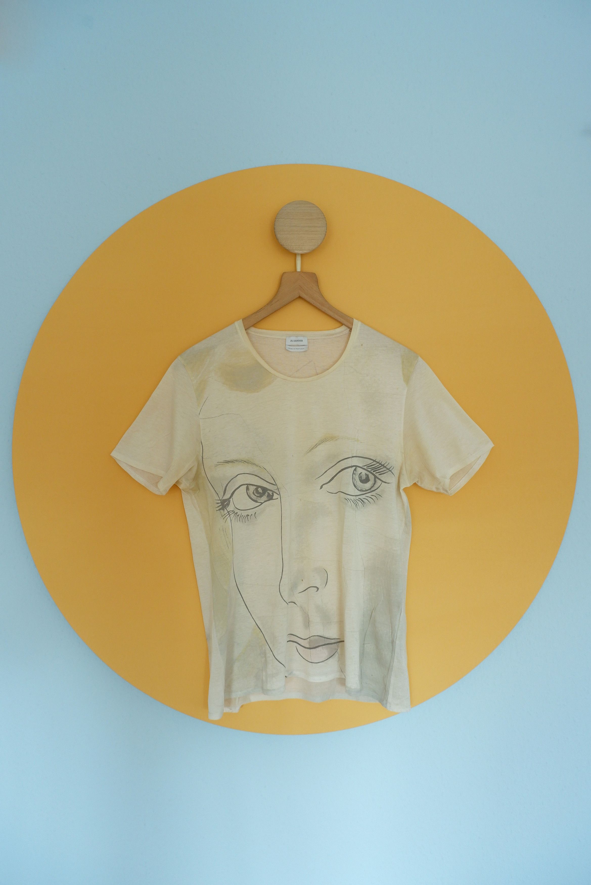 image of Best Price! Raf Simons For Jil Sander Foujita T-Shirt in White, Men's (Size Small)