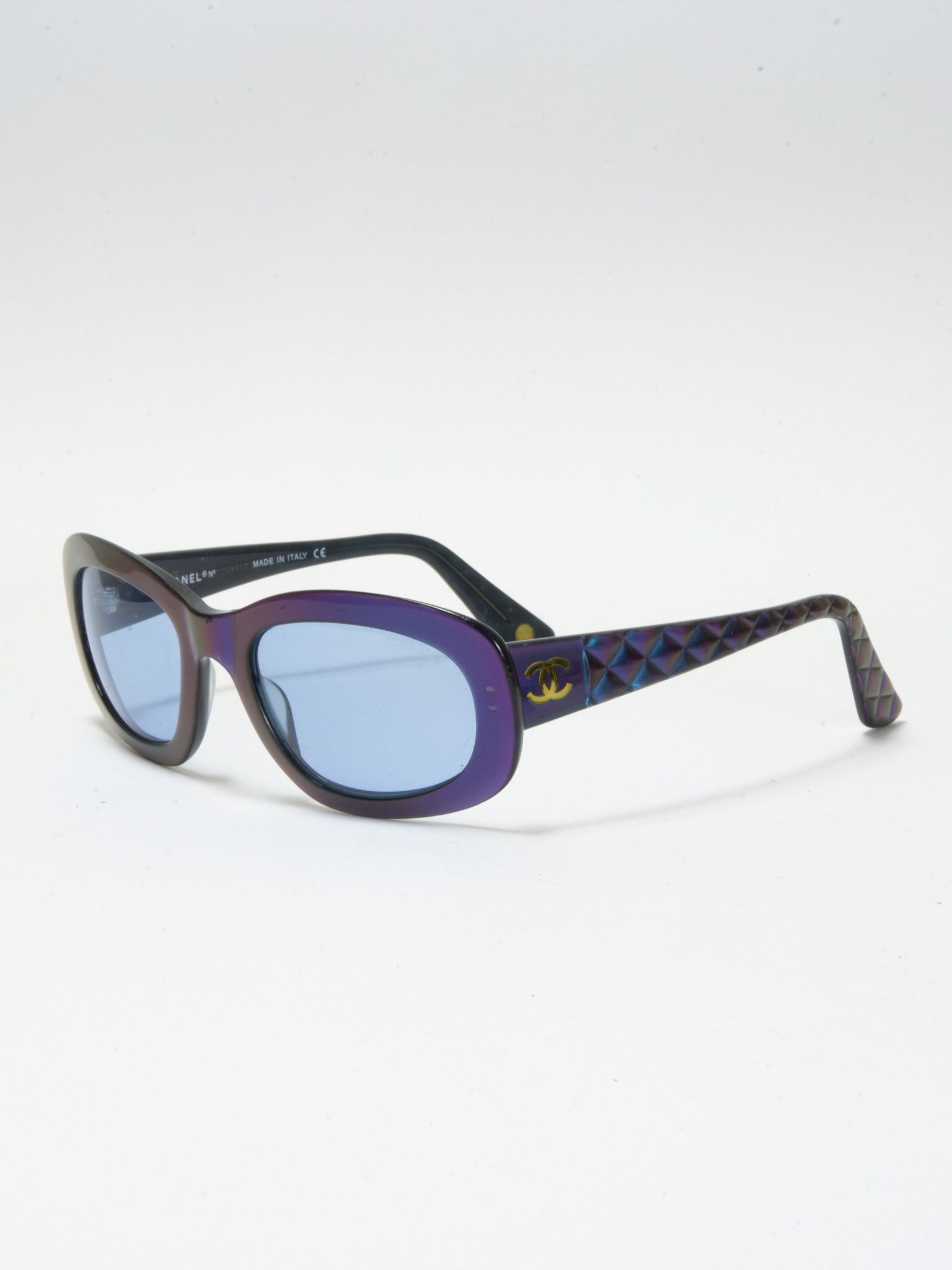 image of Vintage Purple/blue Chanel Sunglasses, Women's