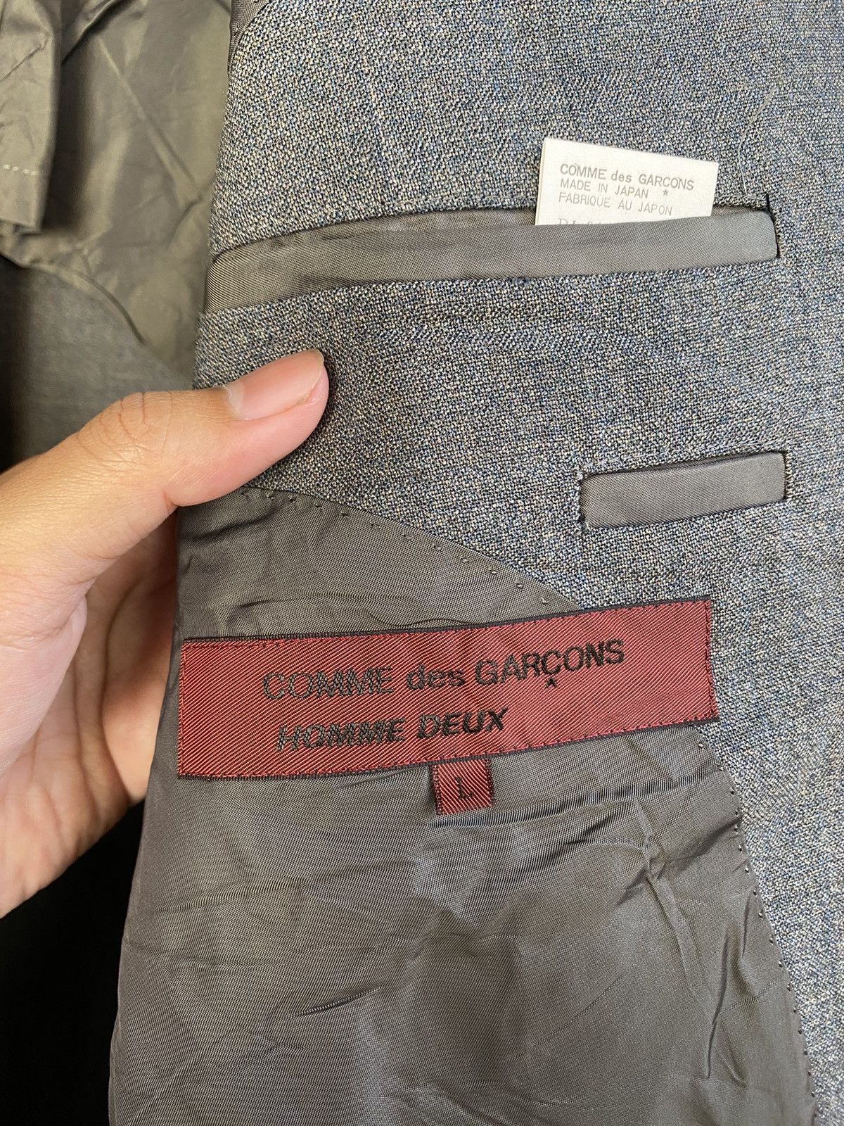 Comme des Garcons × Comme des Garcons Homme × Comme des Garcons Homme Deux Vintage 90s Comme Des Garcons Homme Deux 1995 A/W Wool Coat Size US L / EU 52-54 / 3 - 5 Thumbnail
