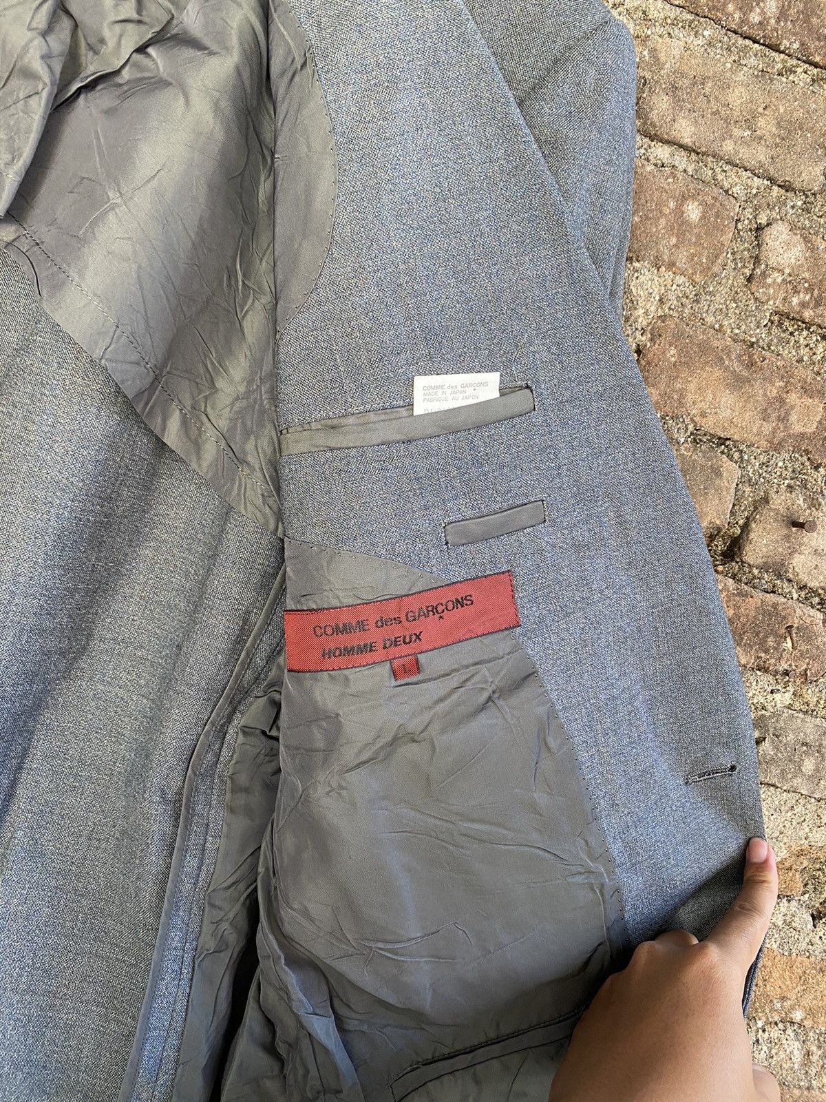 Comme des Garcons × Comme des Garcons Homme × Comme des Garcons Homme Deux Vintage 90s Comme Des Garcons Homme Deux 1995 A/W Wool Coat Size US L / EU 52-54 / 3 - 4 Thumbnail