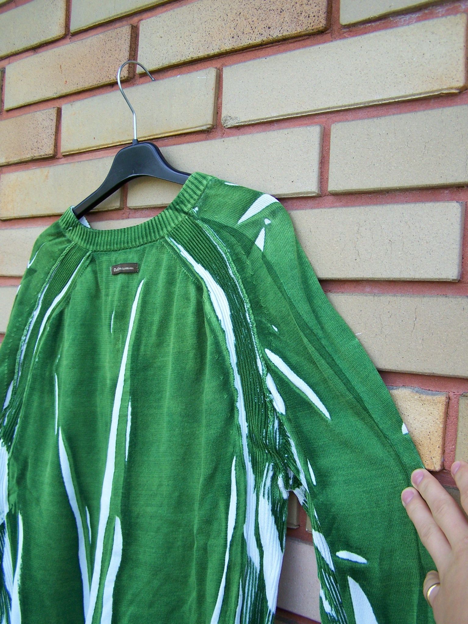 Dolce & Gabbana × Vintage Vintage D&G abstract printed sweater grass Size US L / EU 52-54 / 3 - 6 Thumbnail