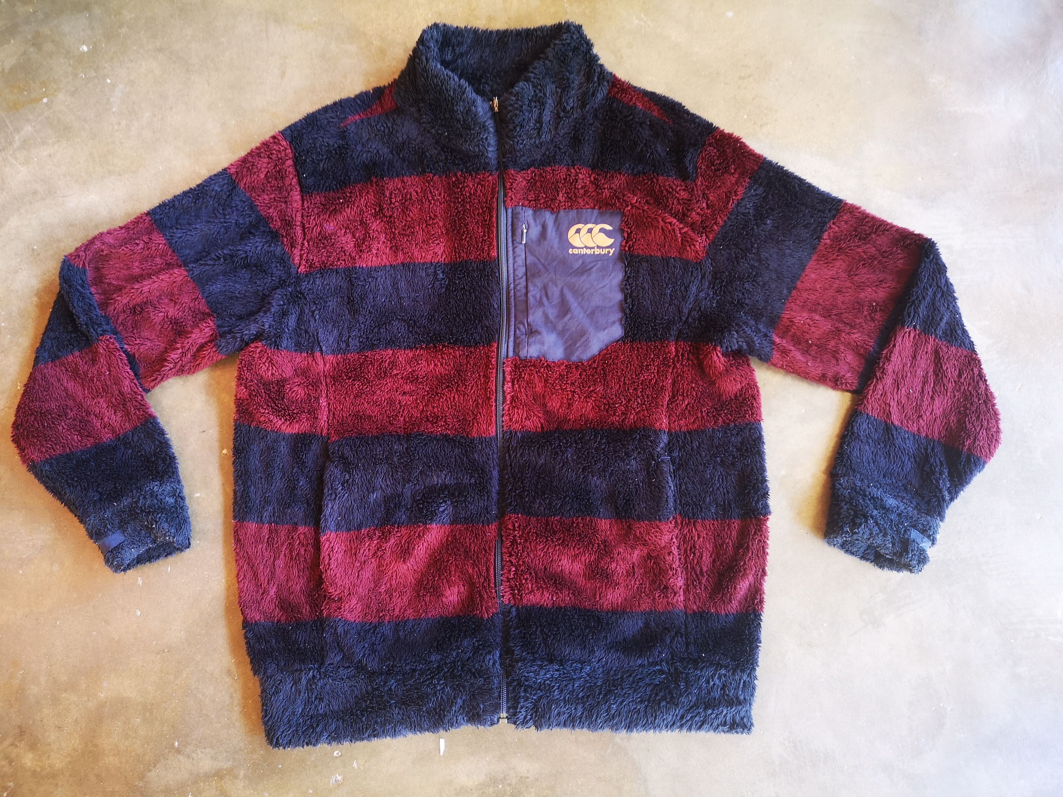 Canterbury of New Zealand Centurbery Striped Faux Fur Fleece Zipper Size US L / EU 52-54 / 3 - 3 Thumbnail