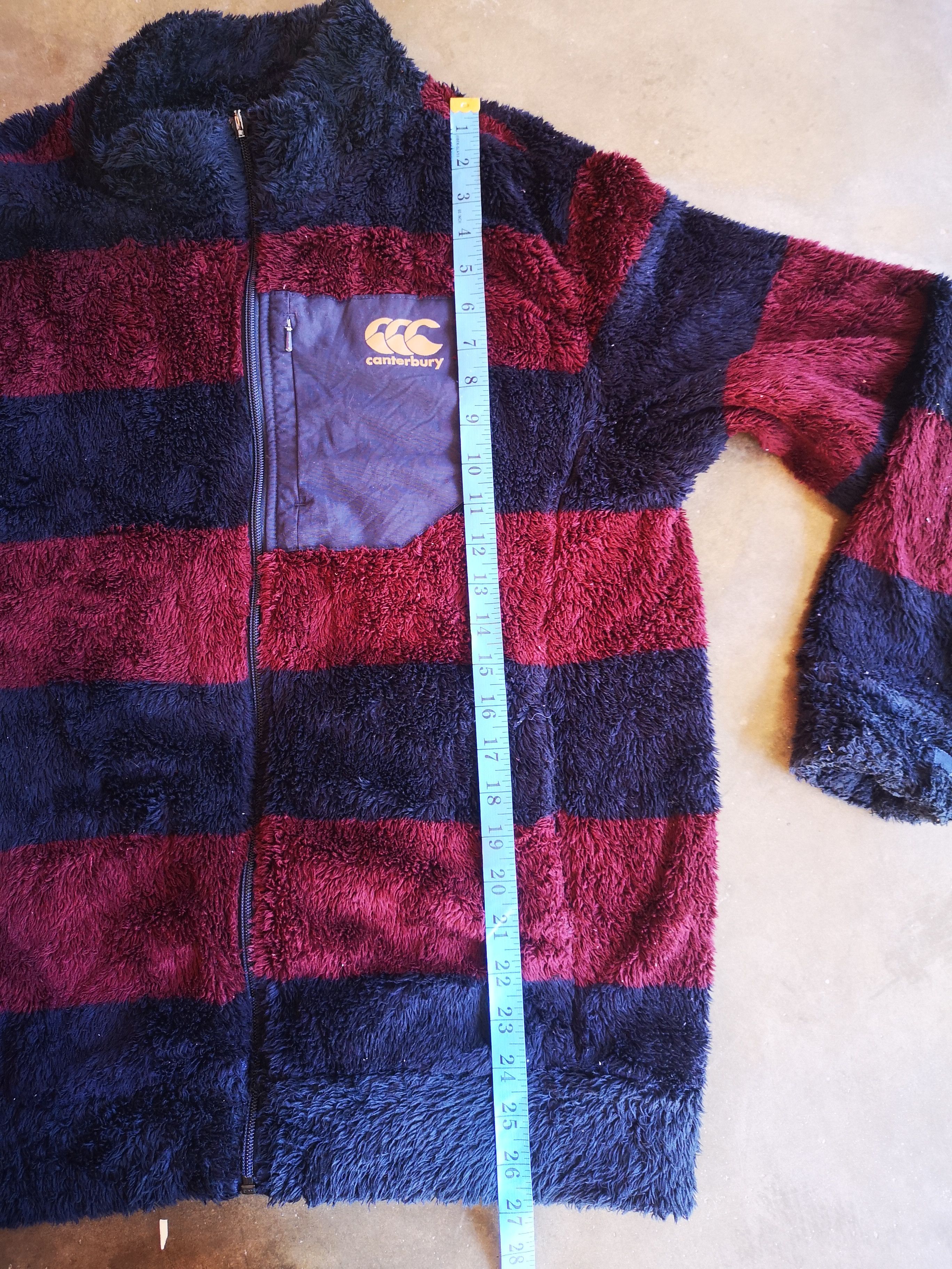 Canterbury of New Zealand Centurbery Striped Faux Fur Fleece Zipper Size US L / EU 52-54 / 3 - 11 Thumbnail