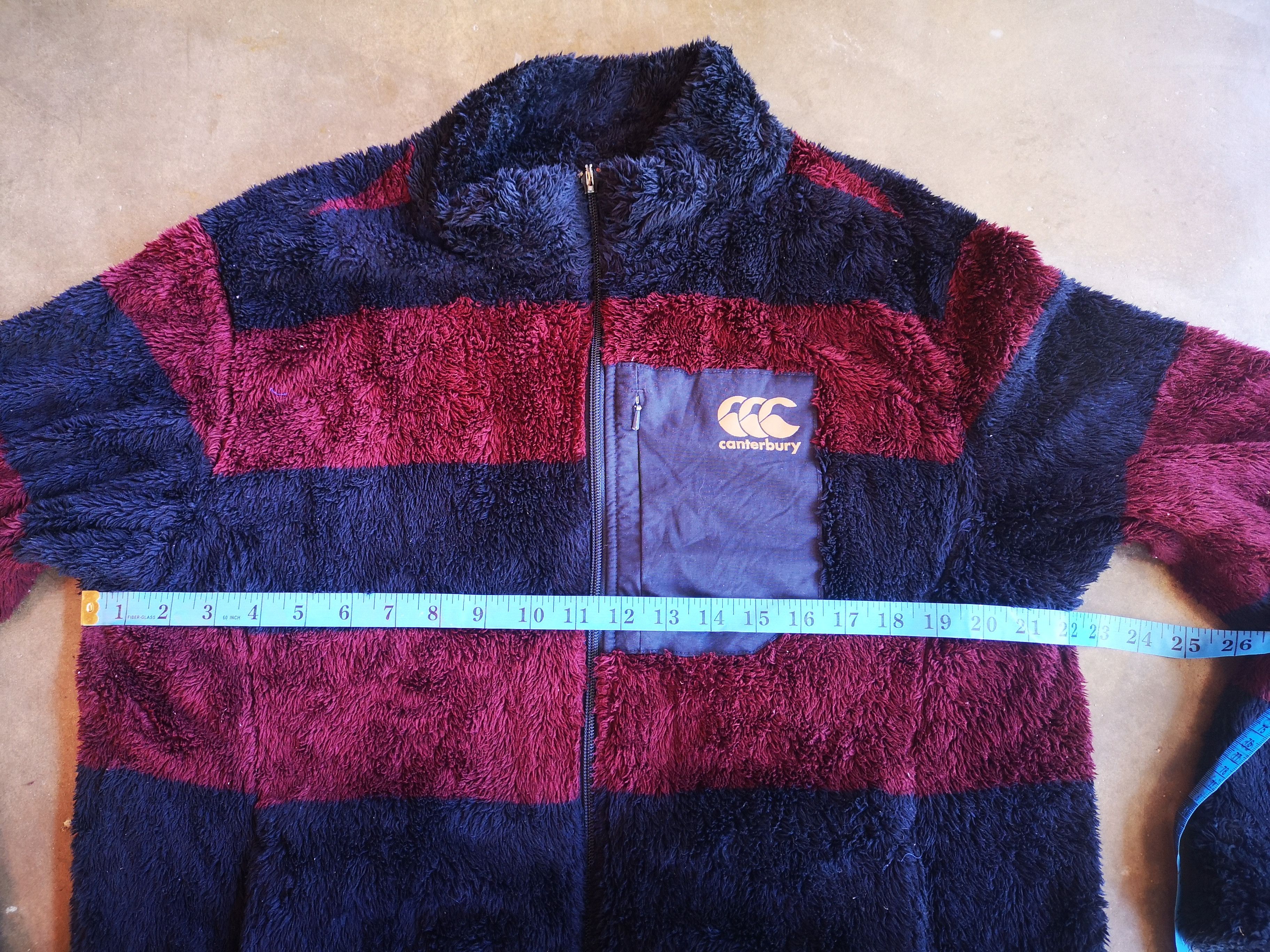 Canterbury of New Zealand Centurbery Striped Faux Fur Fleece Zipper Size US L / EU 52-54 / 3 - 10 Thumbnail