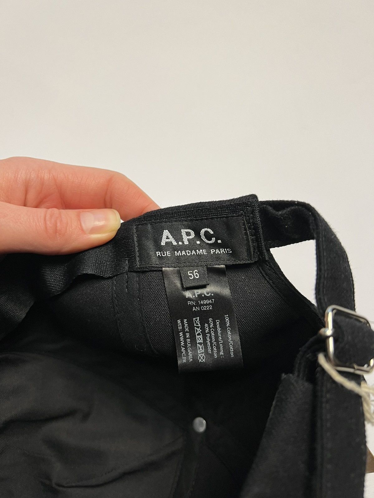 A.P.C. A.P.C. Baseball Cap in Black Size ONE SIZE - 5 Thumbnail