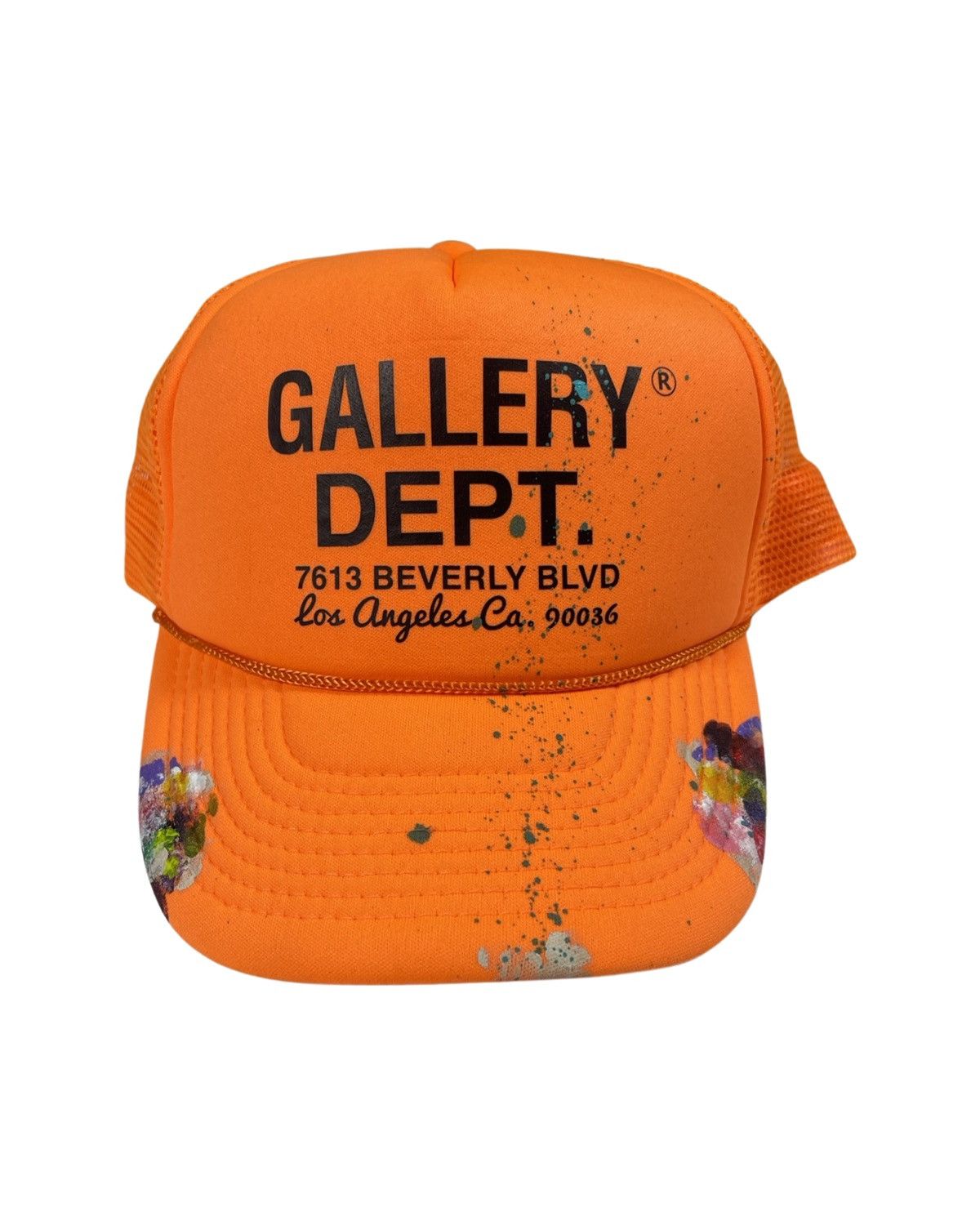 image of Painted Gallery Dept. Trucker Hat in Orange, Men's