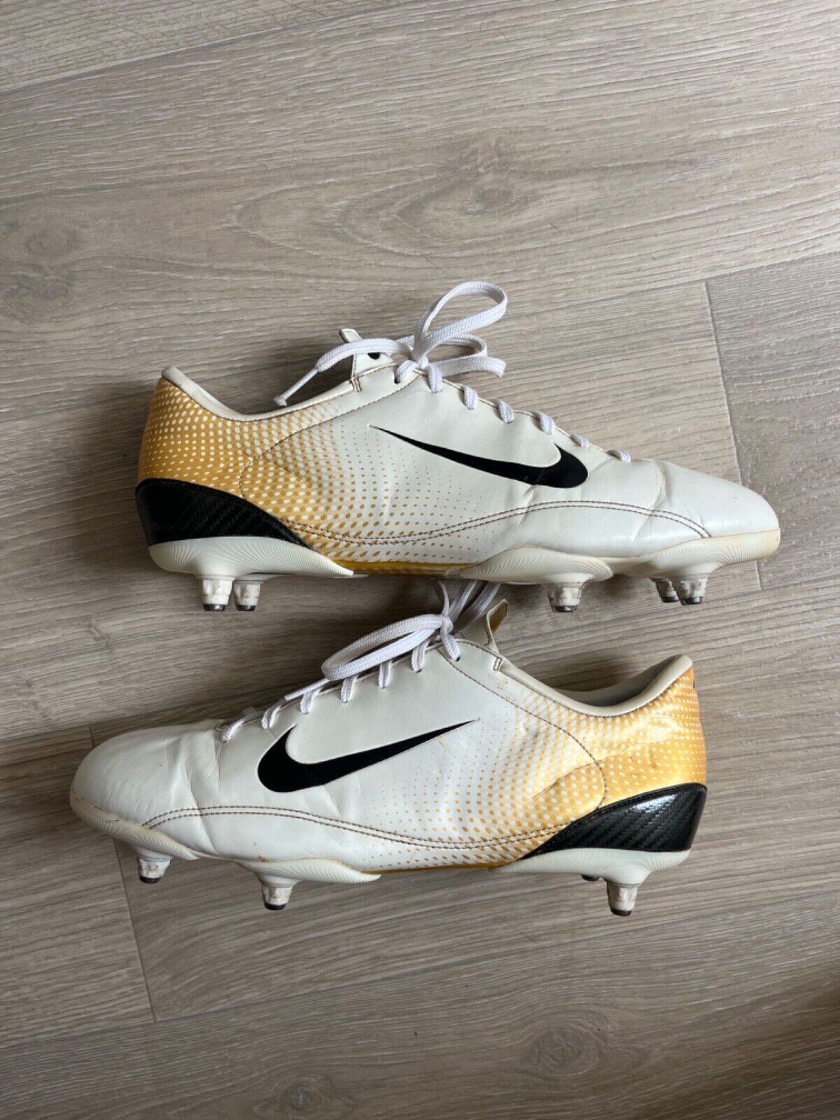 White and cheap gold nike mercurial